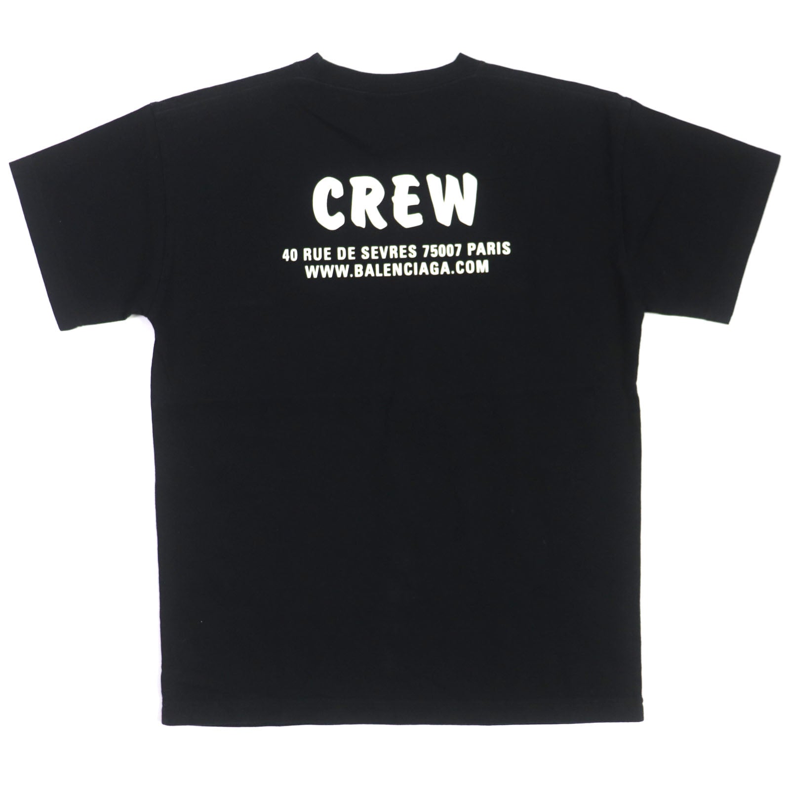 Balenciaga Cotton Crew Logo T-shirt Black S