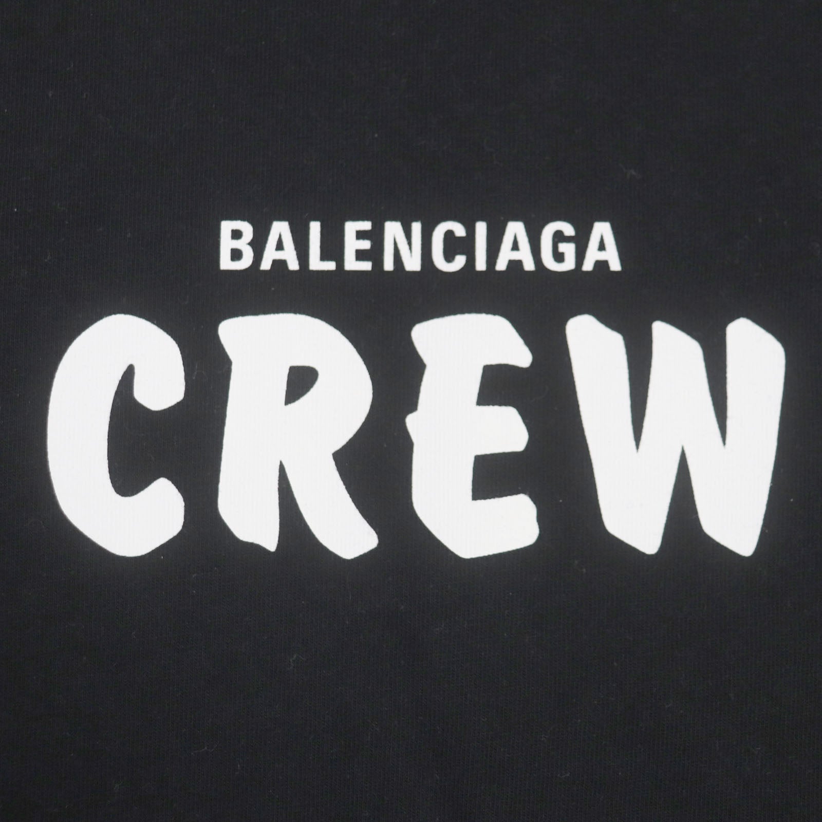 Balenciaga Cotton Crew Logo T-shirt Black S