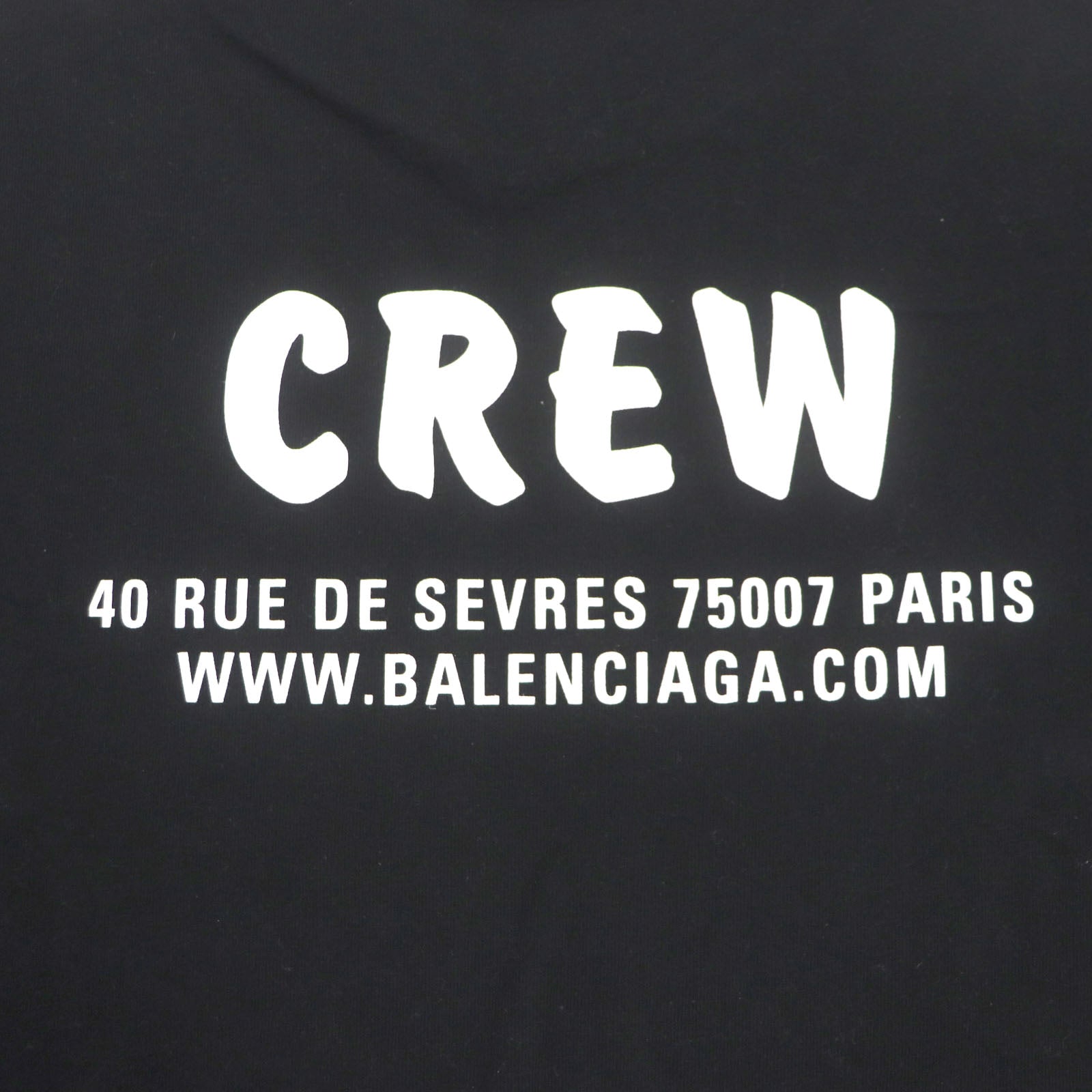 Balenciaga Cotton Crew Logo T-shirt Black S