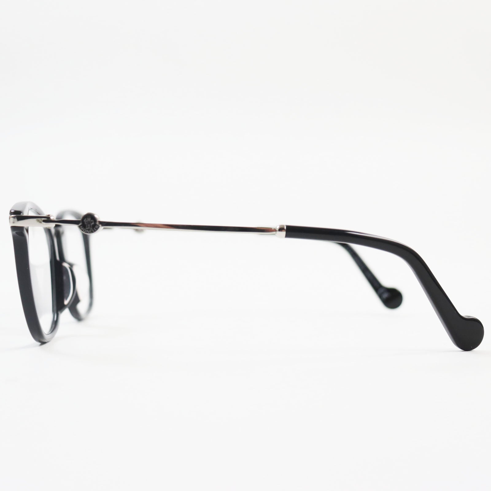 Moncler ML5114.D Metal Logo Glasses Silver Black