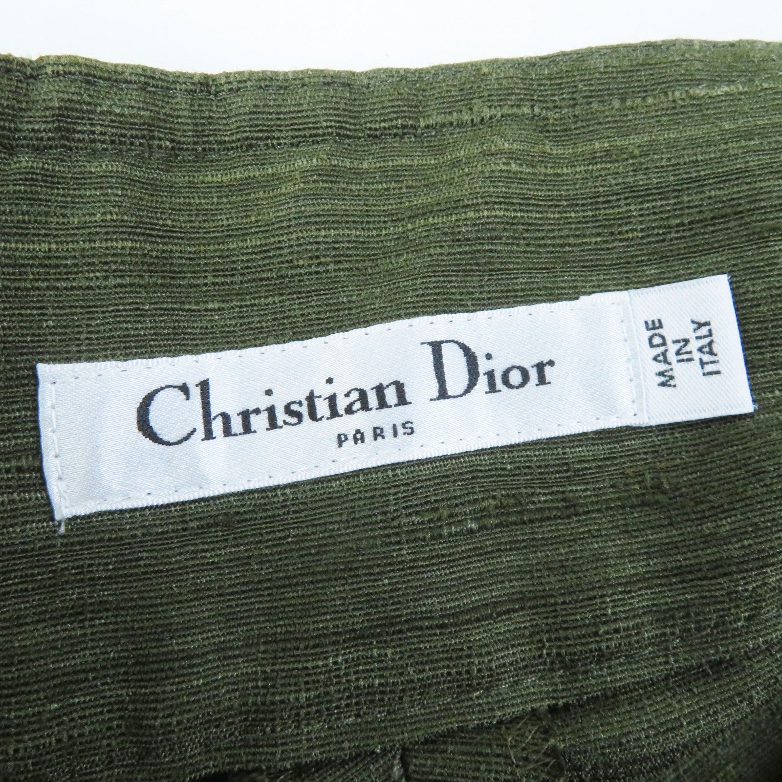 Dior Silk Wide Pants Khaki Women