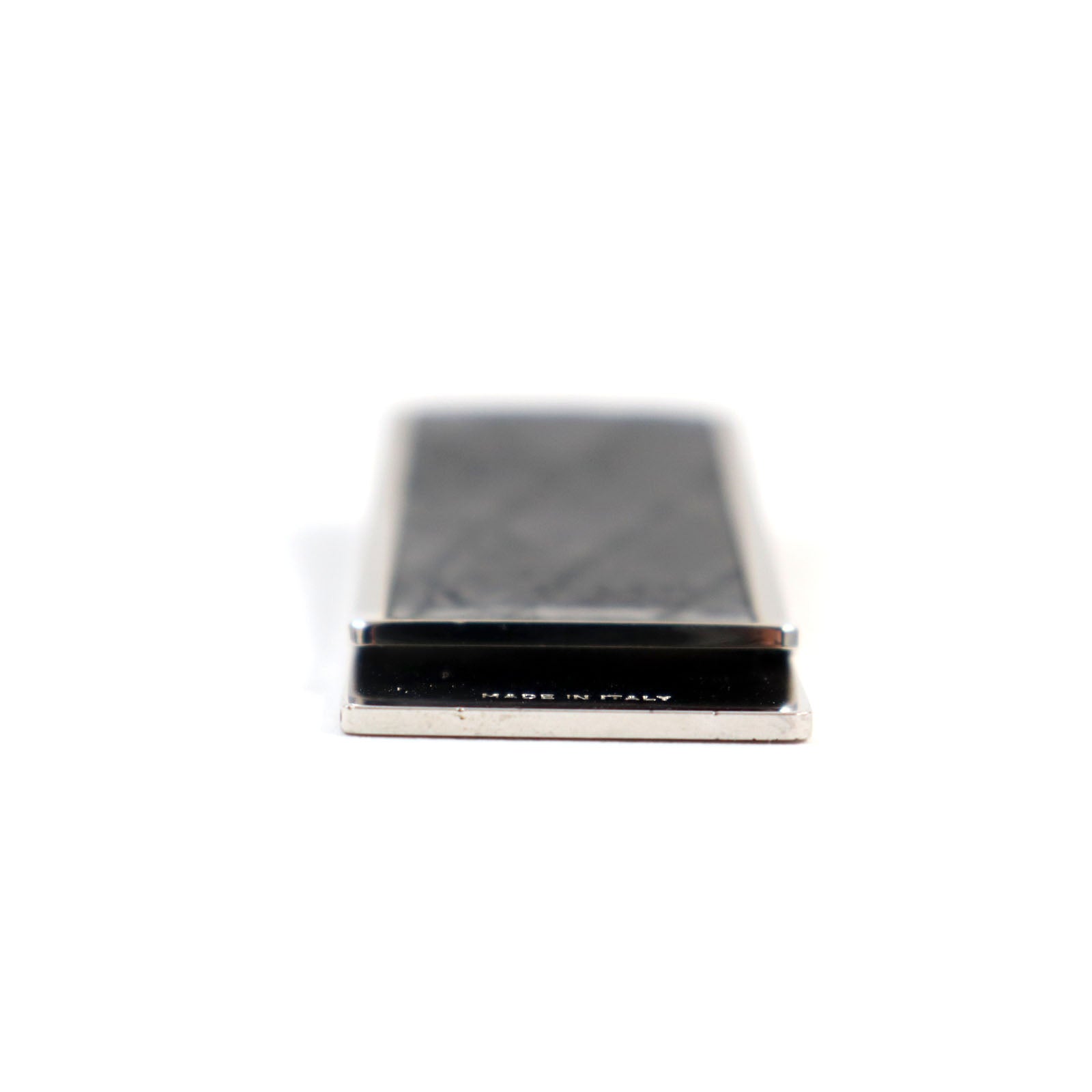 GUCCI Crocodile Logo Money Clip Black Silver