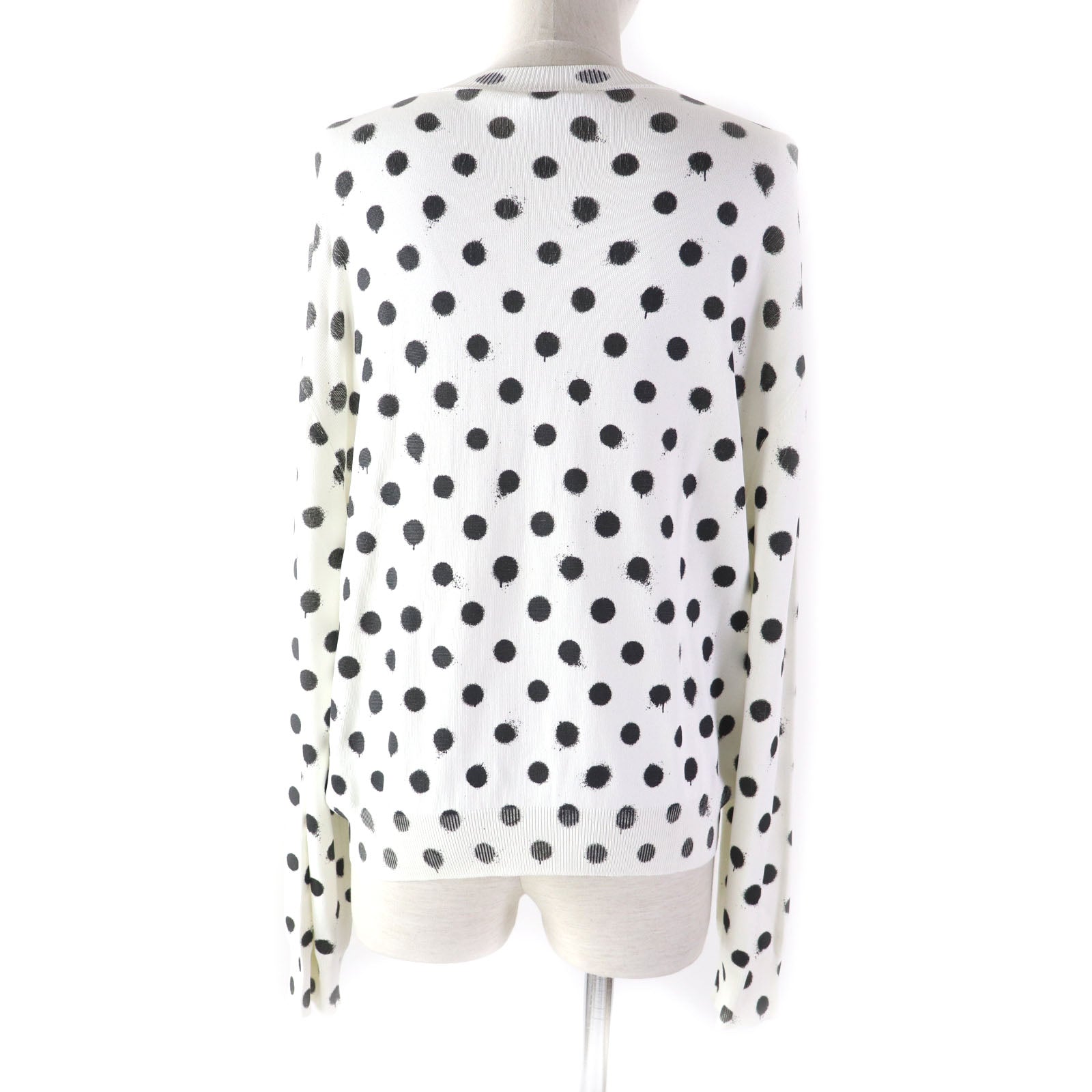 Balenciaga Dot Pattern Crew Neck Knit Sweater