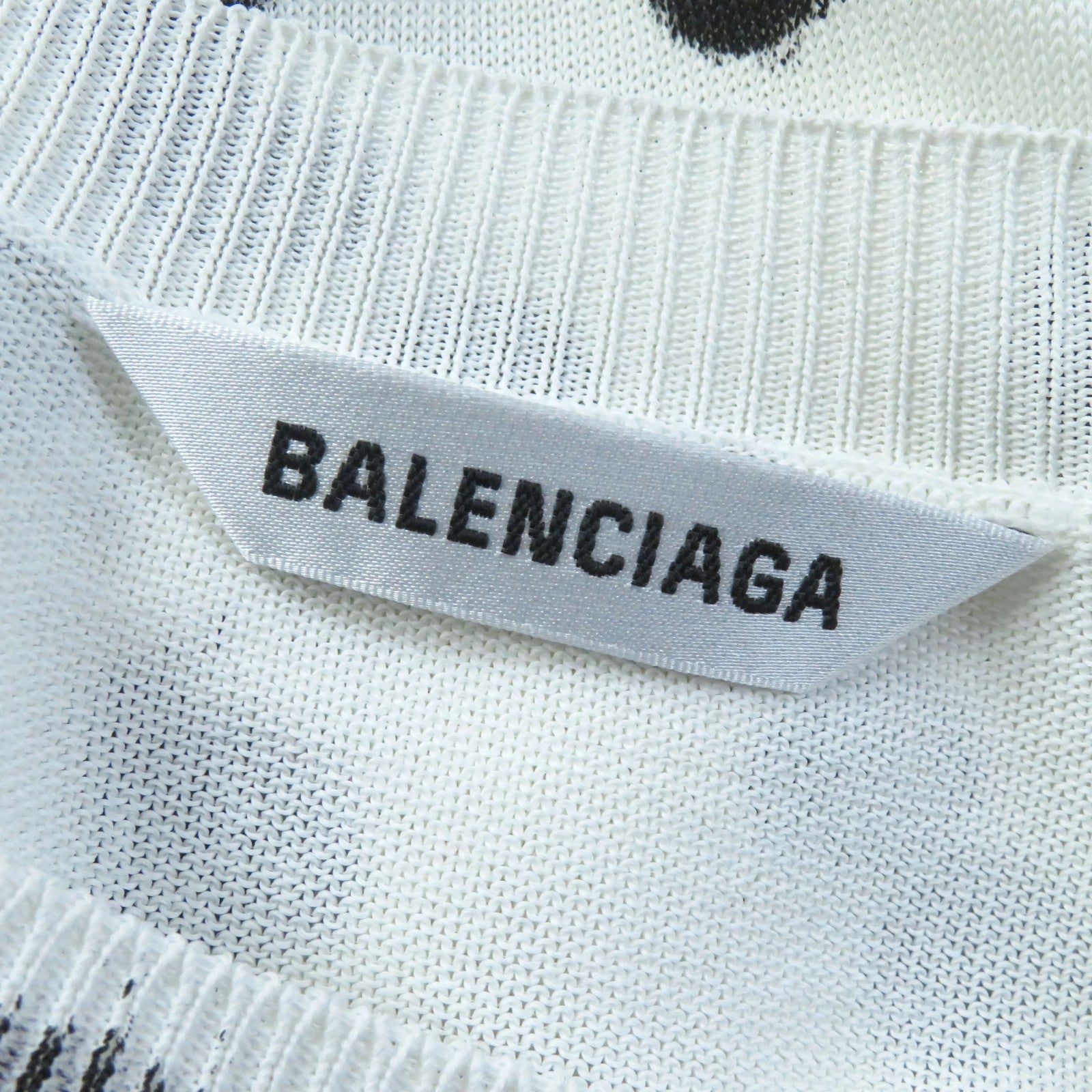 Balenciaga Dot Pattern Crew Neck Knit Sweater