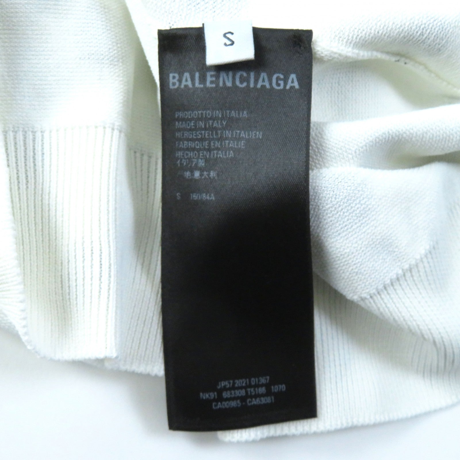 Balenciaga Dot Pattern Crew Neck Knit Sweater