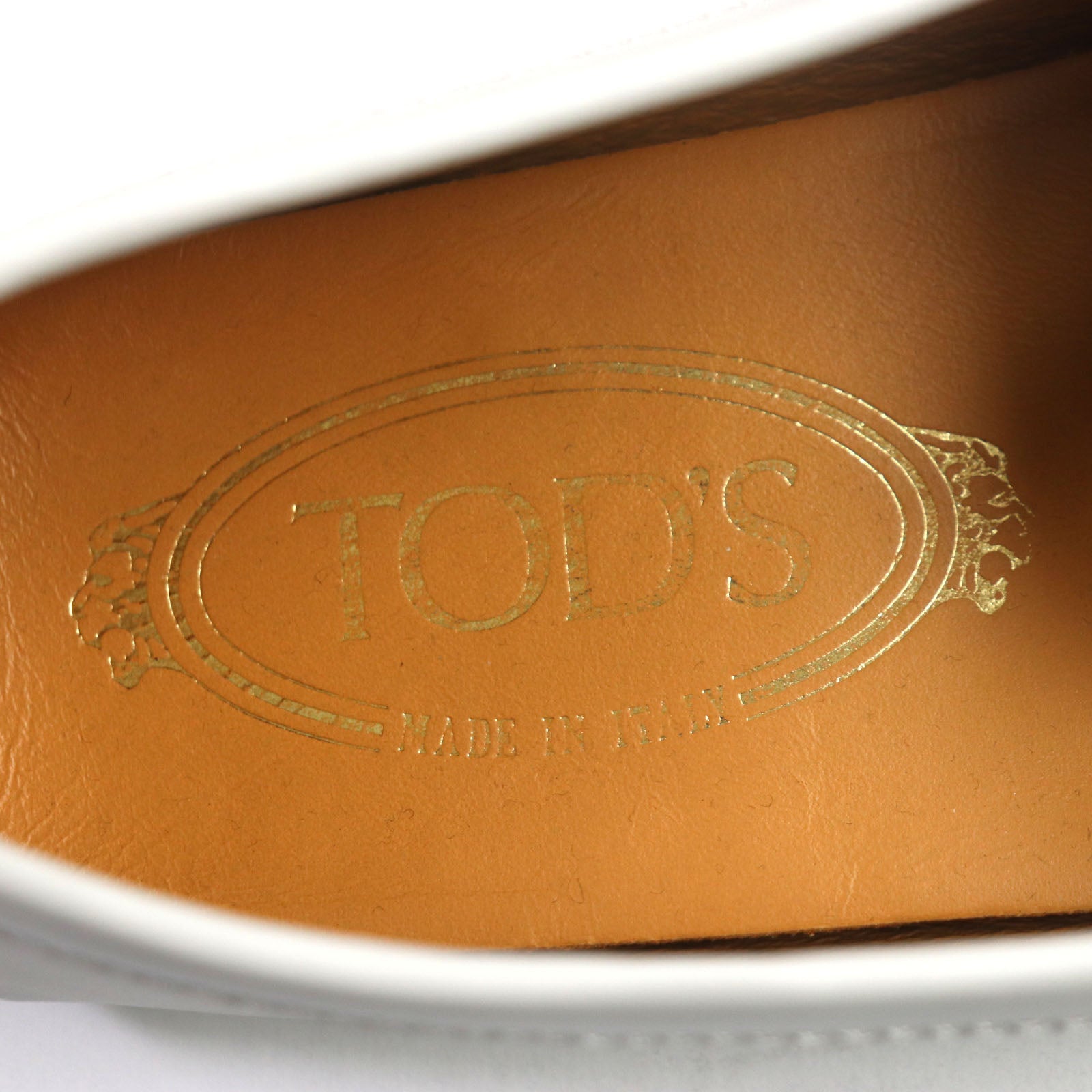 Tod's Leather Loafer Shoes Light Gray