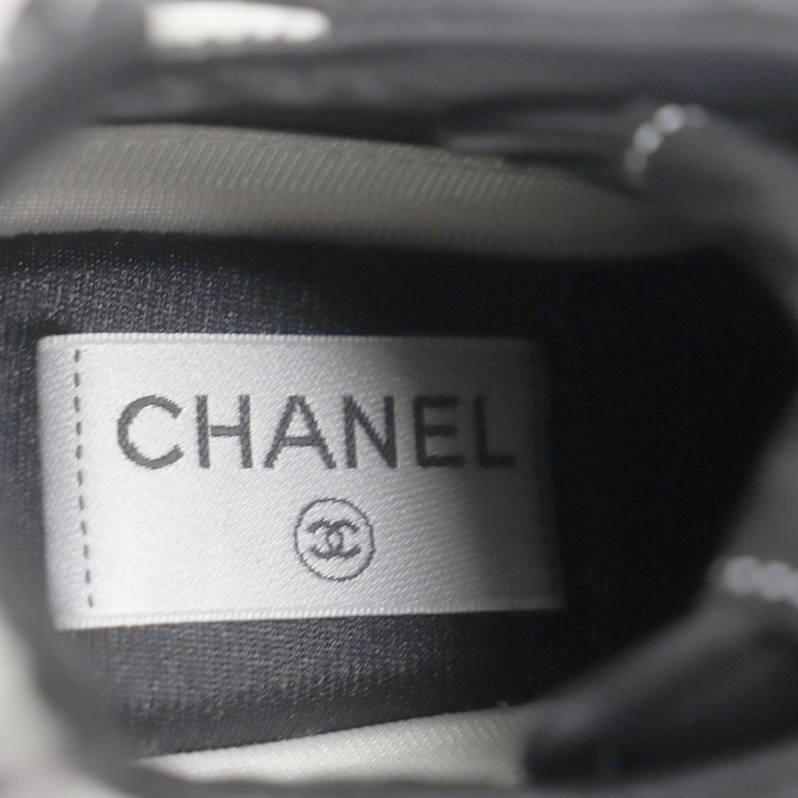 Chanel Suede Leather Sneakers Black White 36