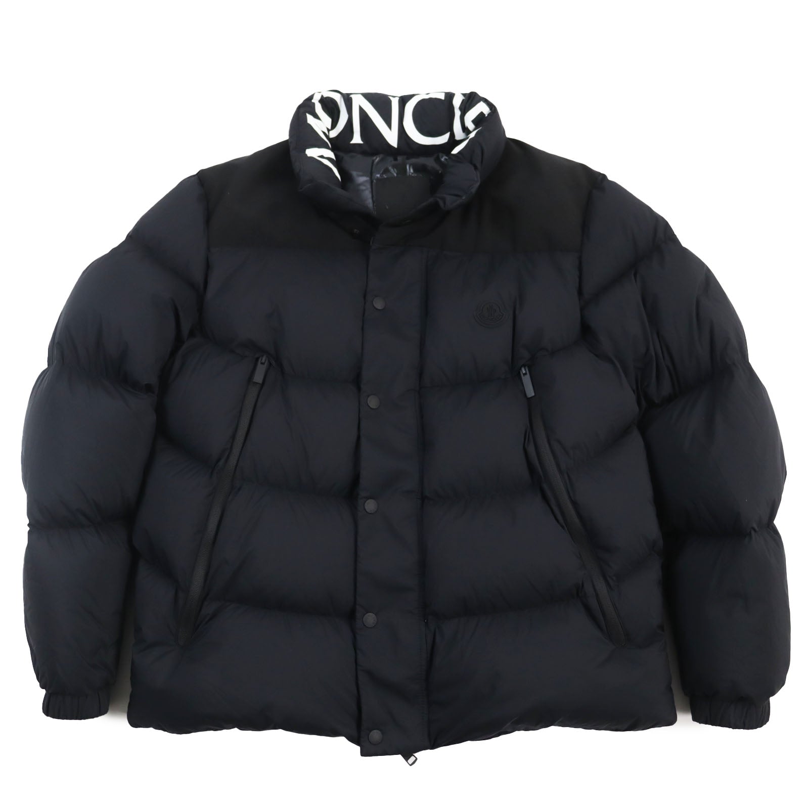 Moncler Timsit Nylon Logo Down Jacket Black