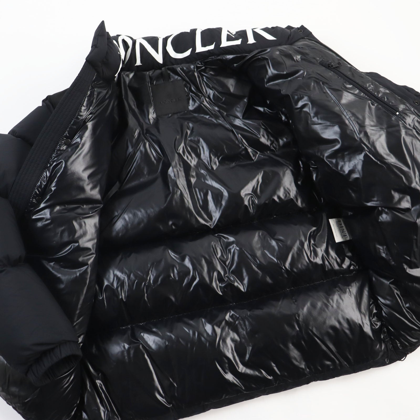 Moncler Timsit Nylon Logo Down Jacket Black