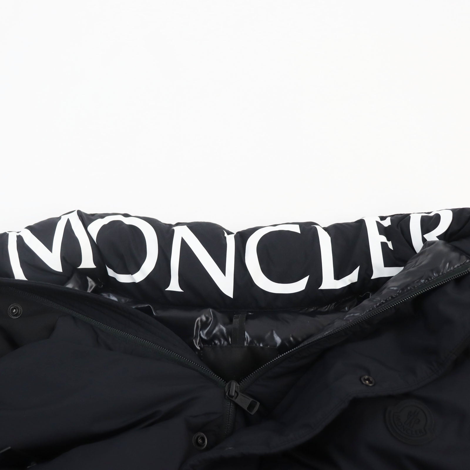 Moncler Timsit Nylon Logo Down Jacket Black