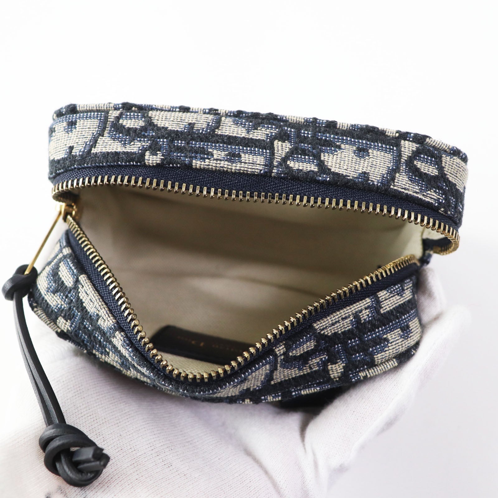 Dior Oblique Canvas Leather Belt Bag Navy