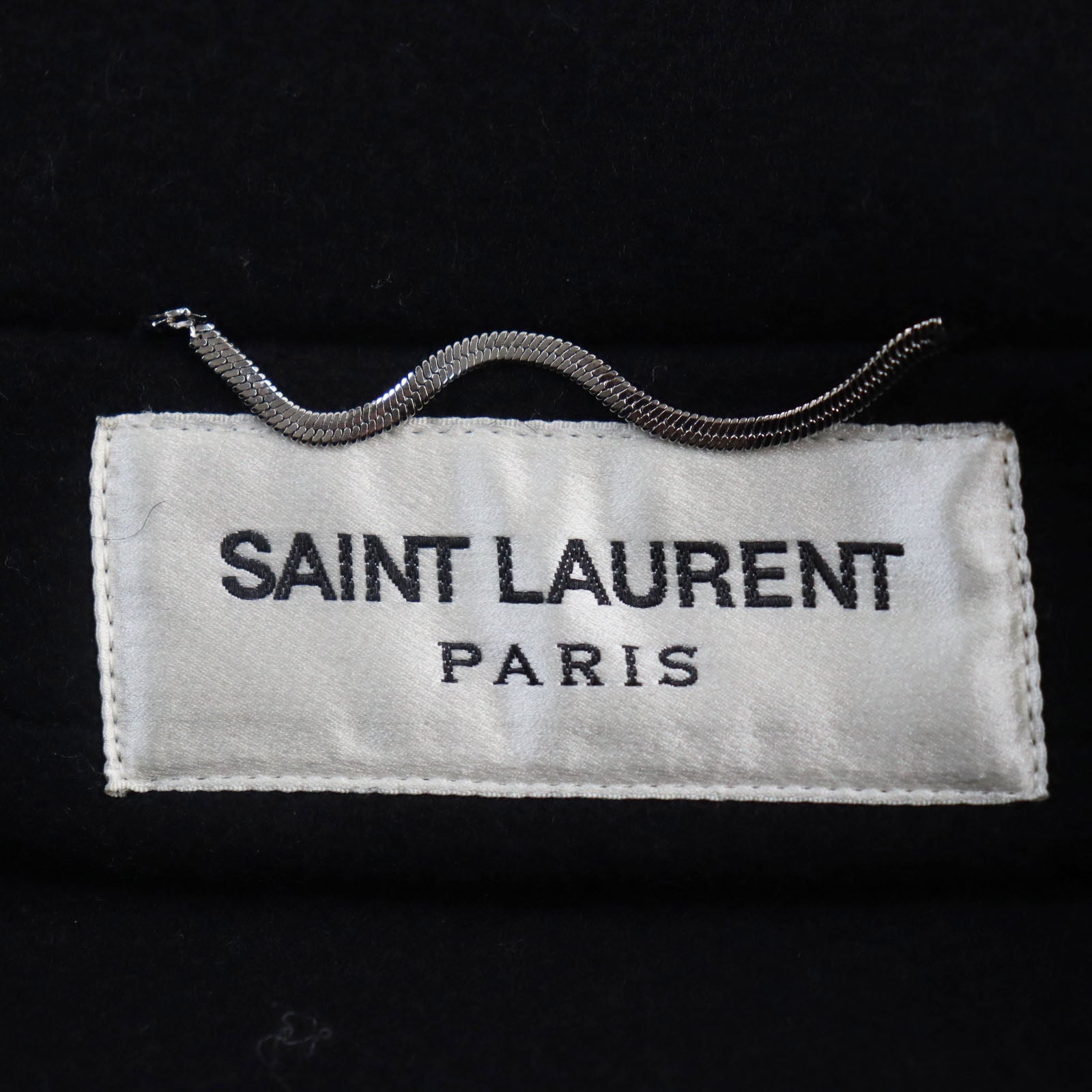 Saint Laurent Wool Coat Black 44