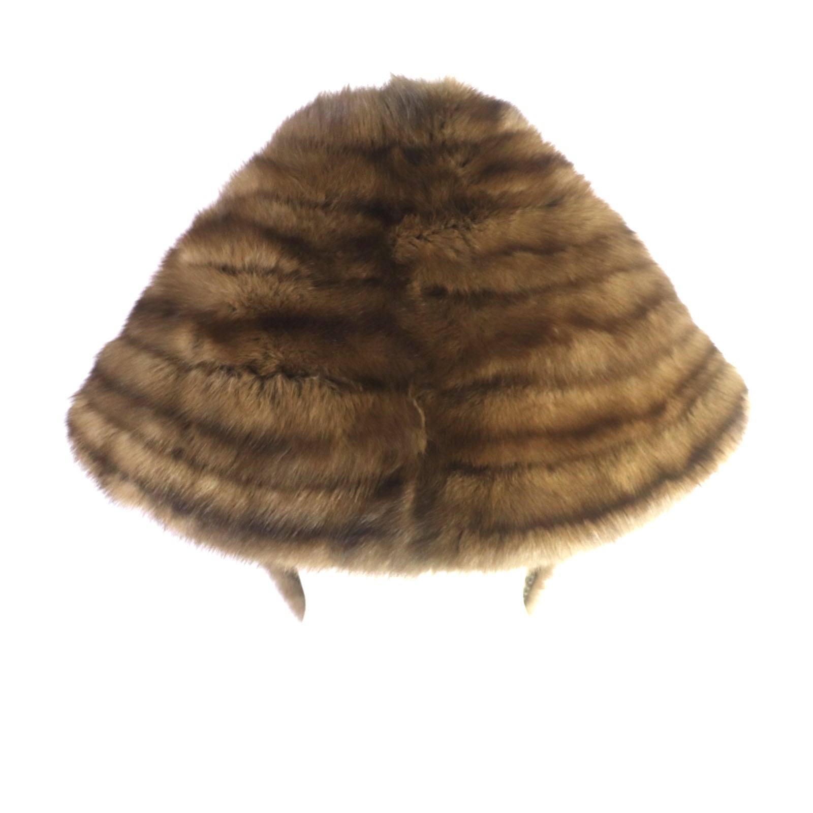 Russian Sable Fur Shawl with Tassel Brown