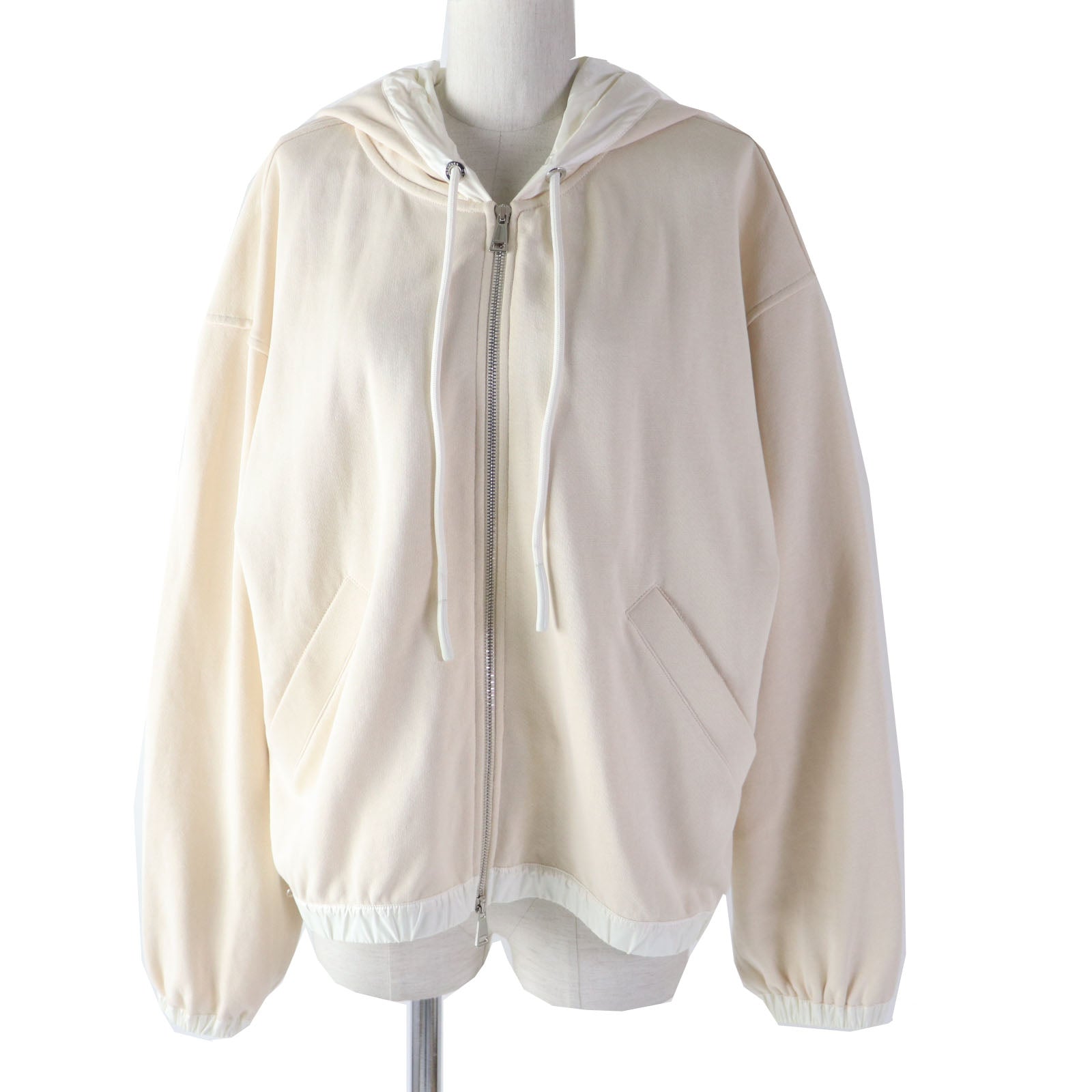 Moncler Cotton Nylon Zip-Up Hoodie Women