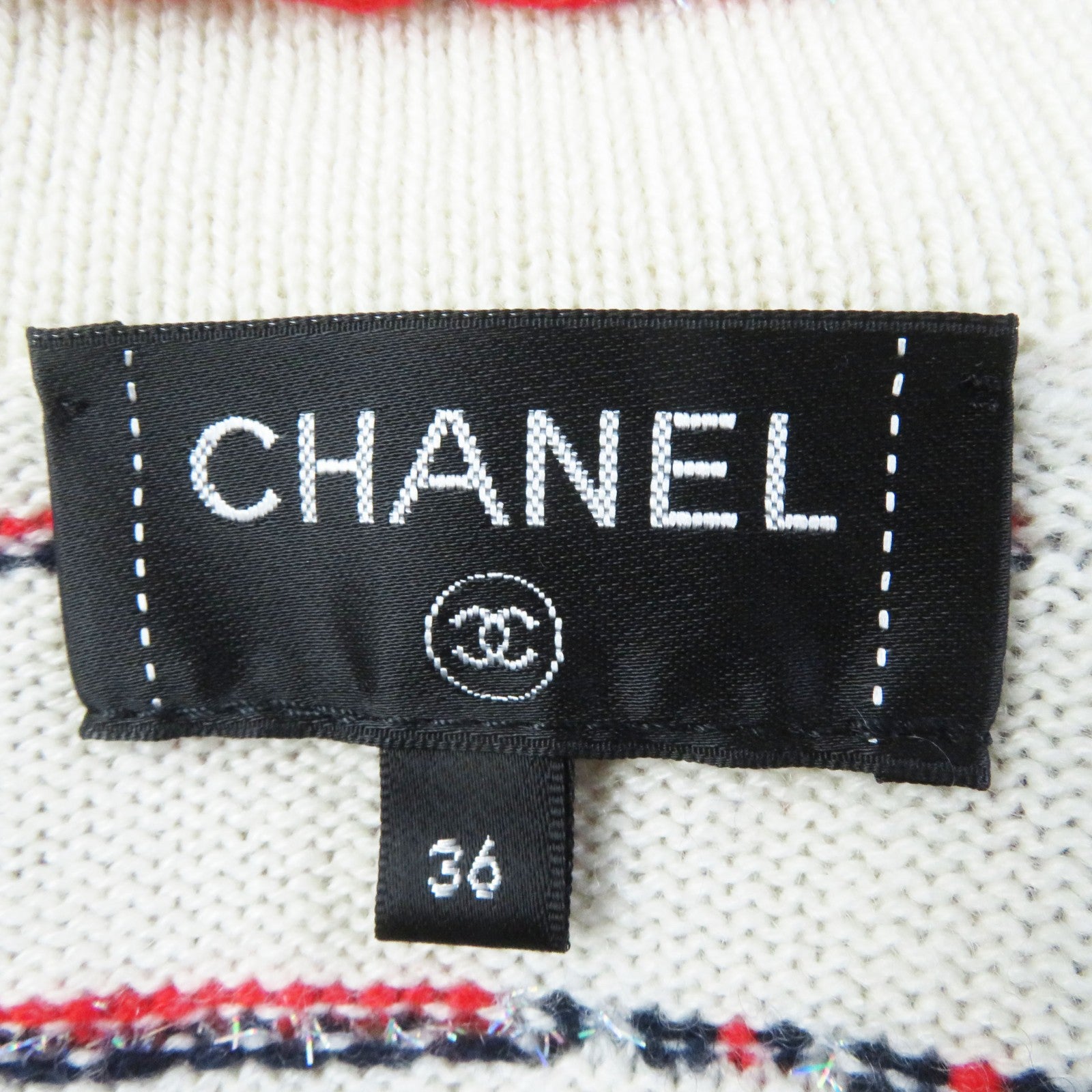 Chanel Cashmere Jacket COCO Mark Button 36