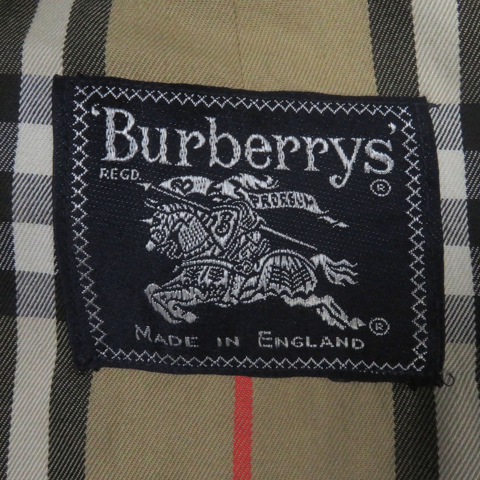 Burberry Vintage Cotton Nova Check Coat M/79A