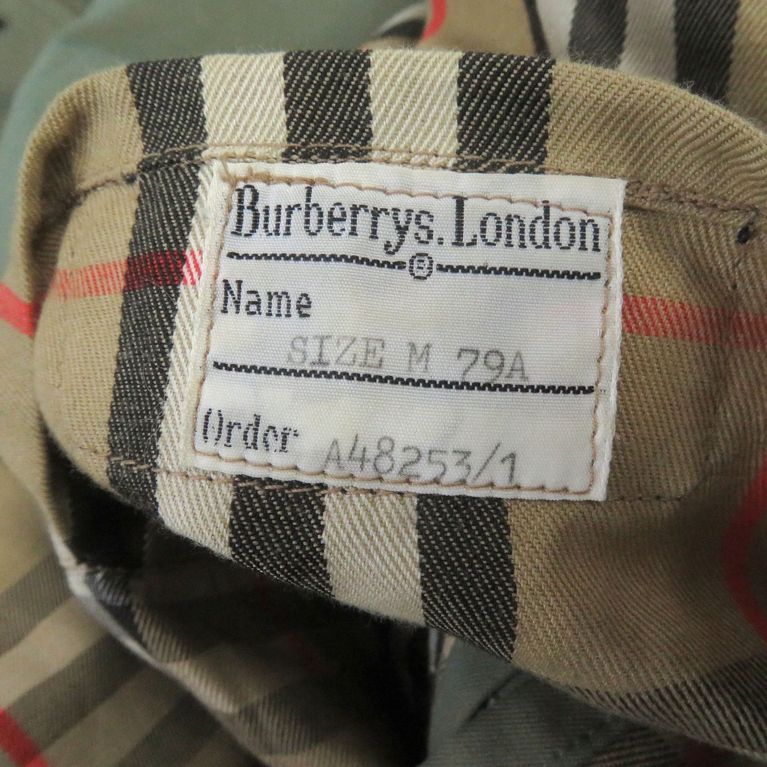 Burberry Vintage Cotton Nova Check Coat M/79A