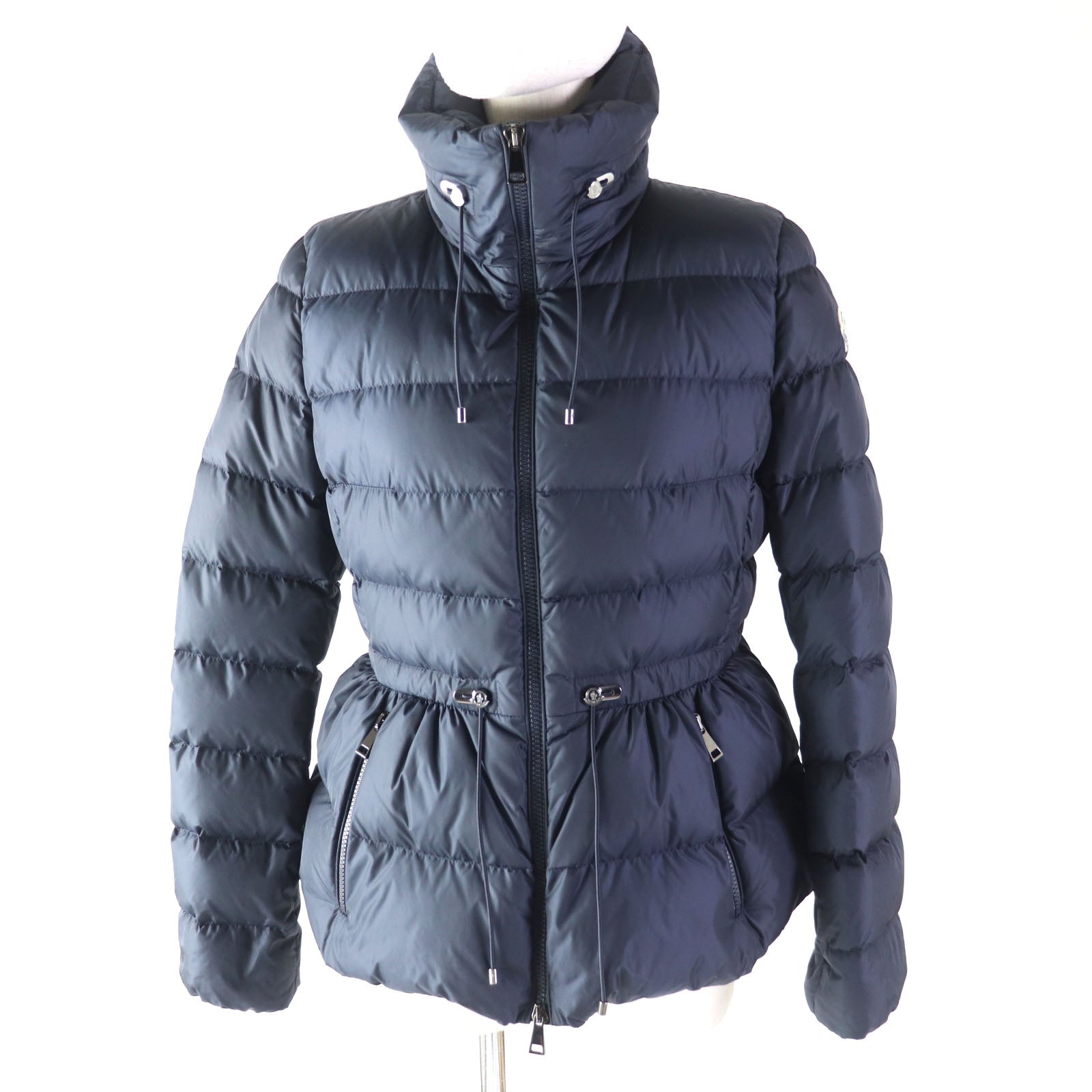 Moncler MARQUER Nylon Down Jacket Navy Women