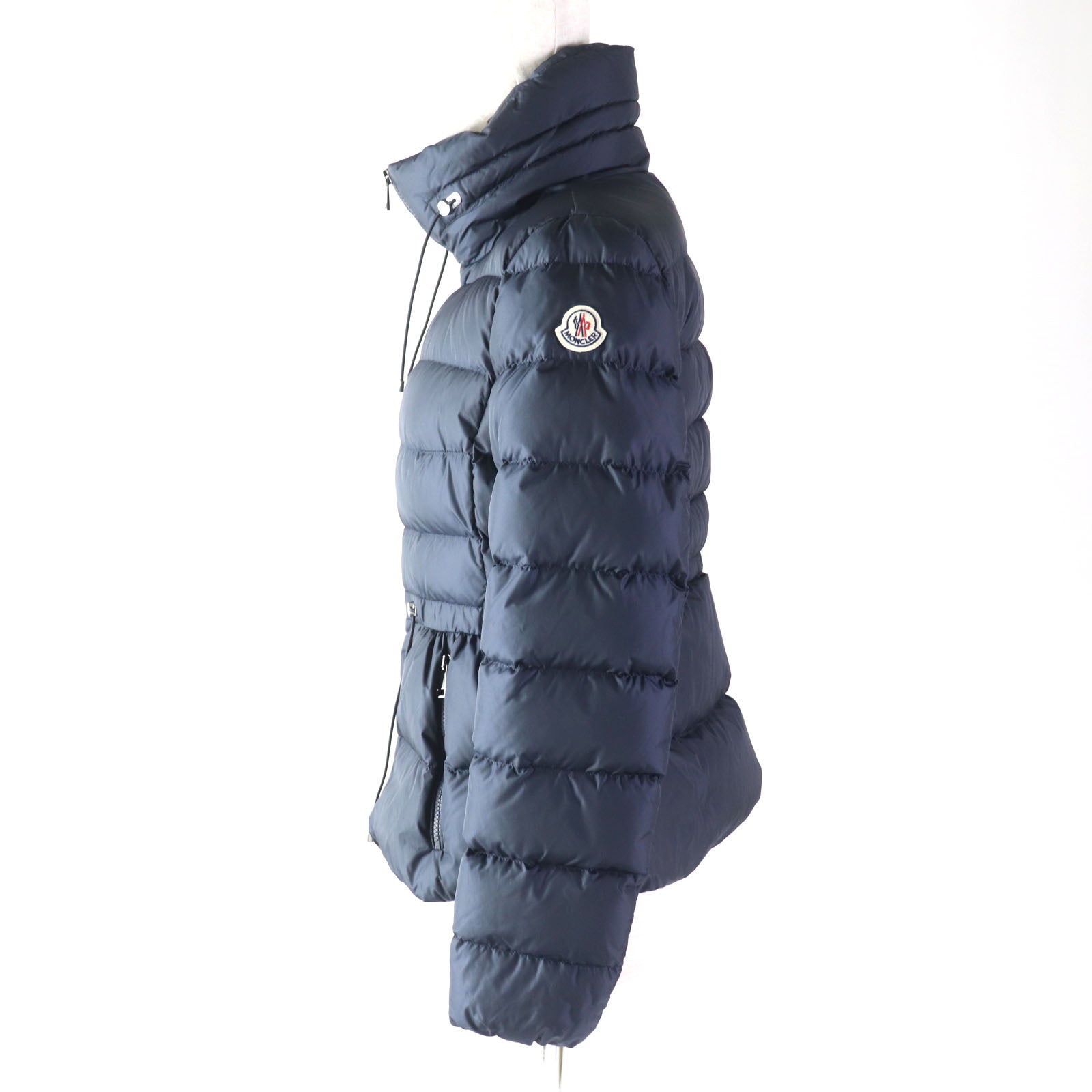 Moncler MARQUER Nylon Down Jacket Navy Women