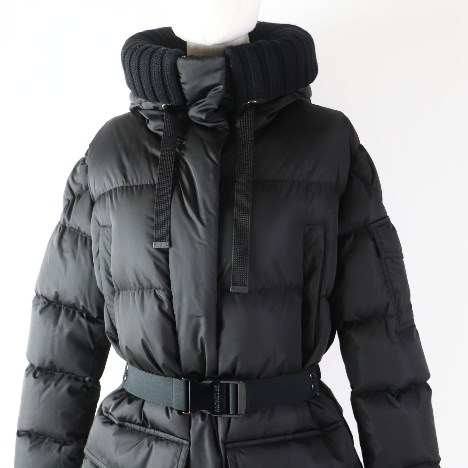 Moncler CHALAIN Nylon Down Coat Black Women