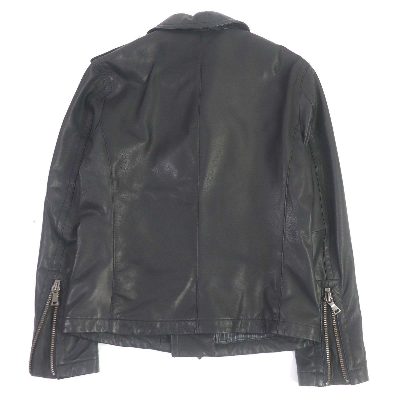 Burberry Lamb Leather Riders Jacket Black L