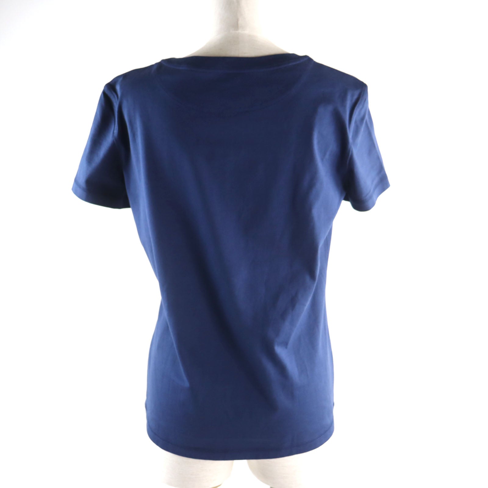 Hermes Cotton Crew Neck Pocket T-Shirt Blue