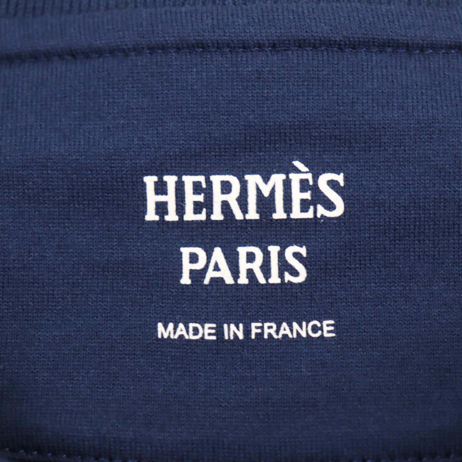 Hermes Cotton Crew Neck Pocket T-Shirt Blue