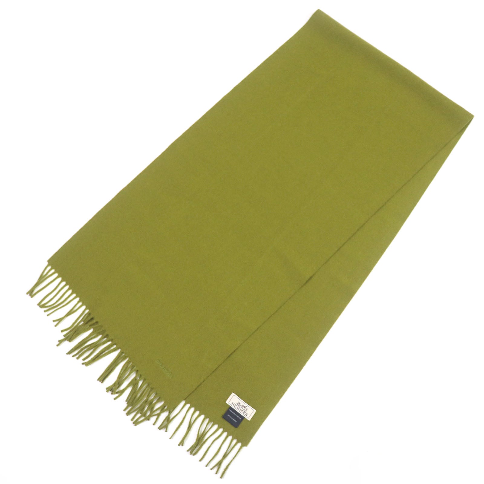 HERMES Cashmere Shawl Scarf Green