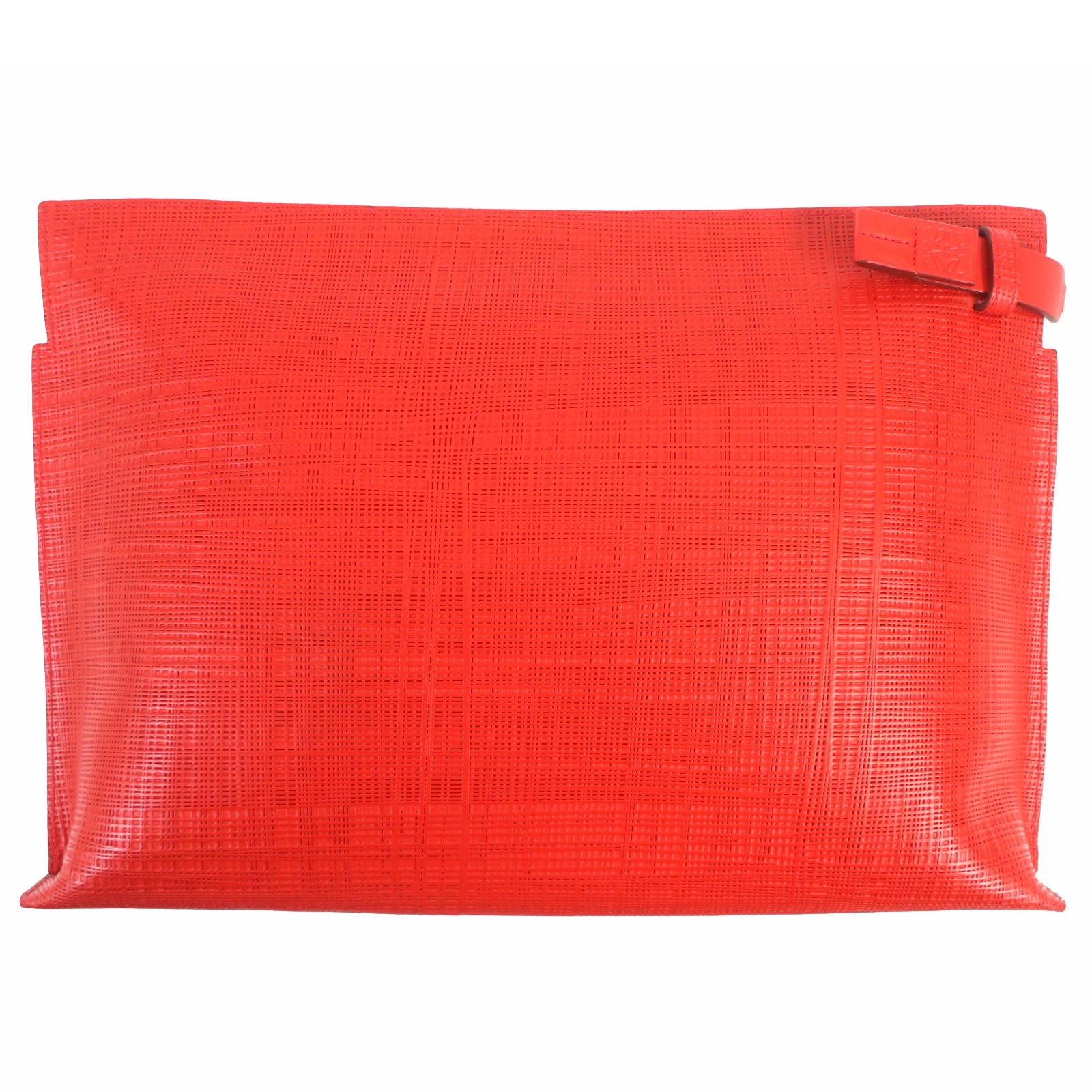 Loewe T-Pouch Leather Clutch Bag Red