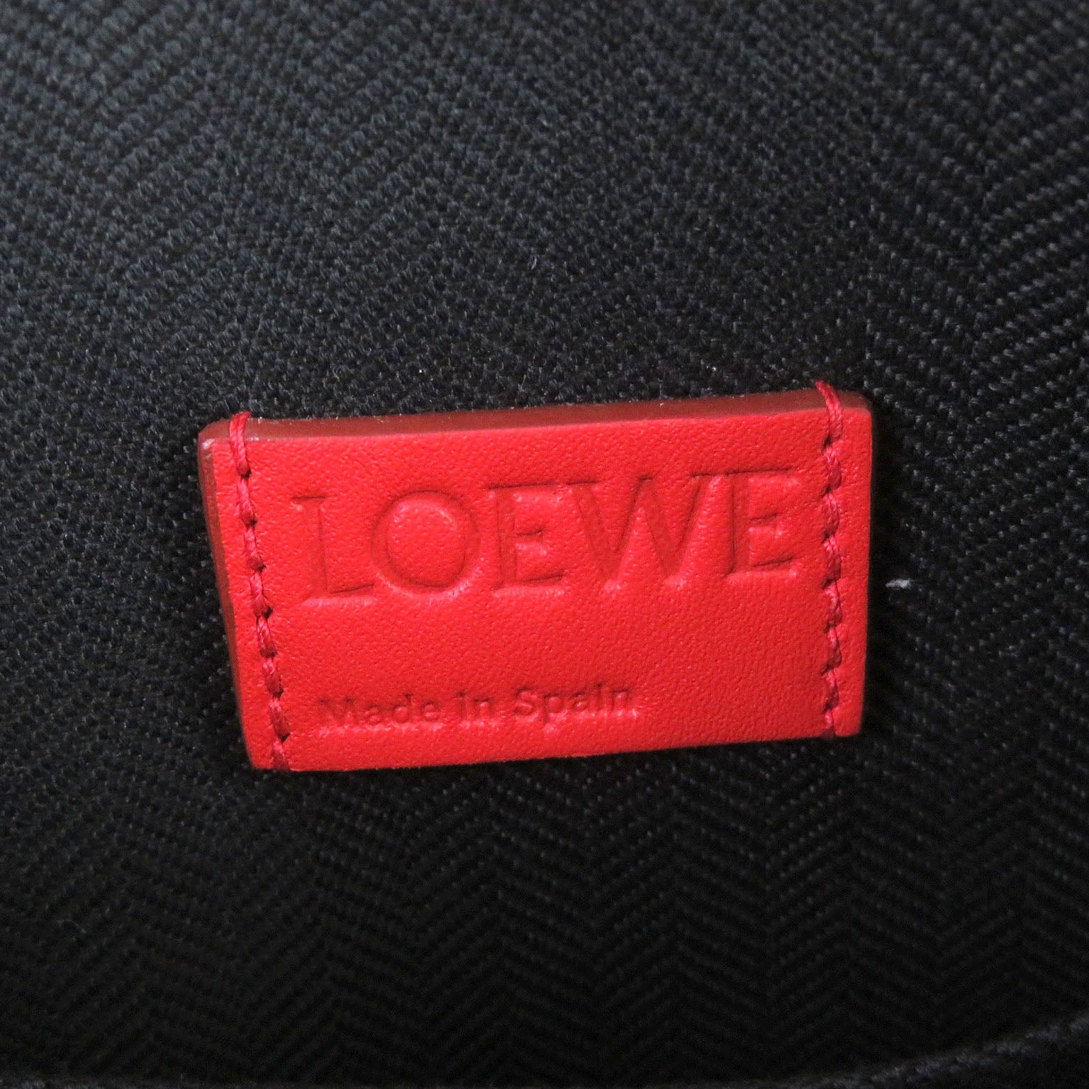 Loewe T-Pouch Leather Clutch Bag Red