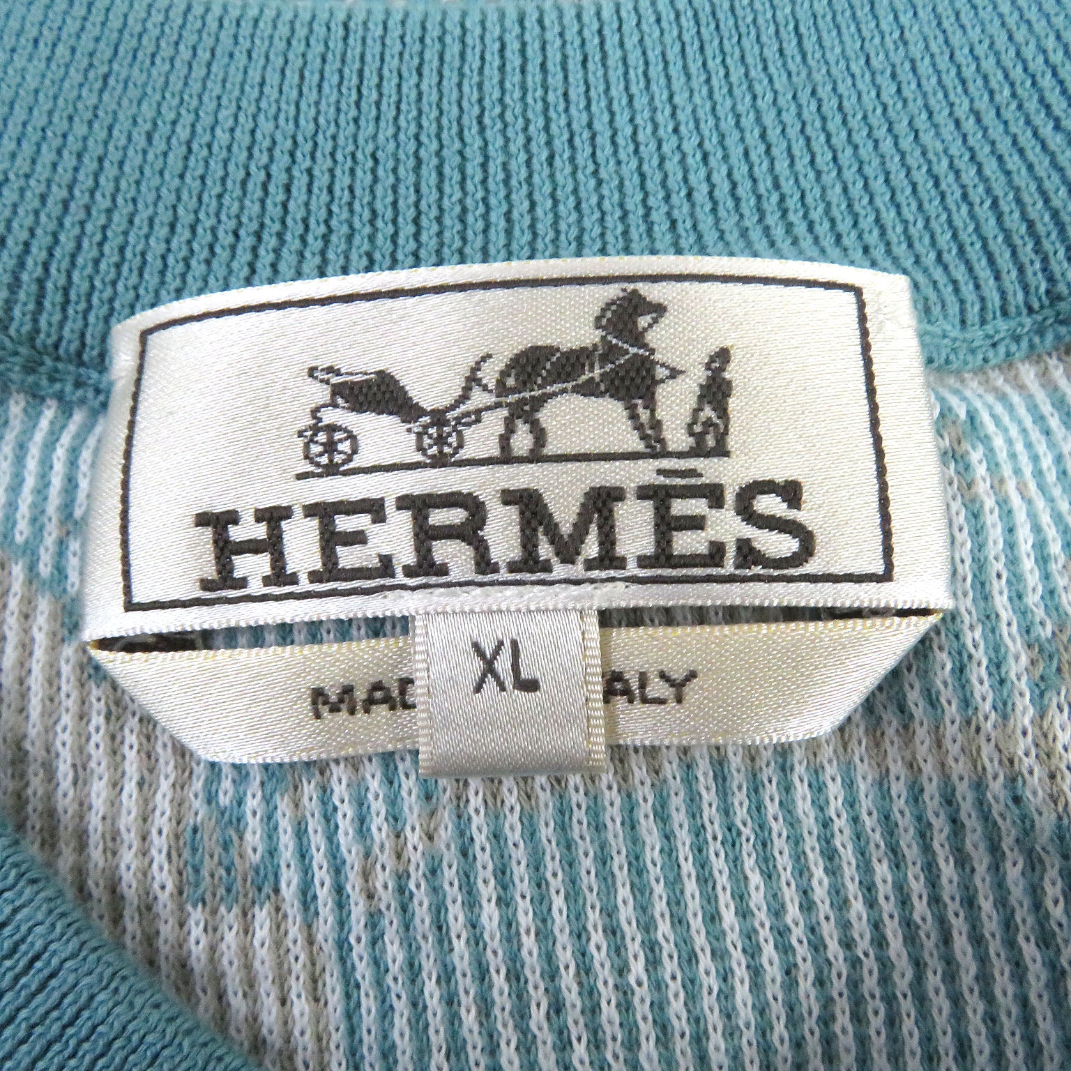 Hermes Cotton Puzzle Floral Print Knit Tee XL