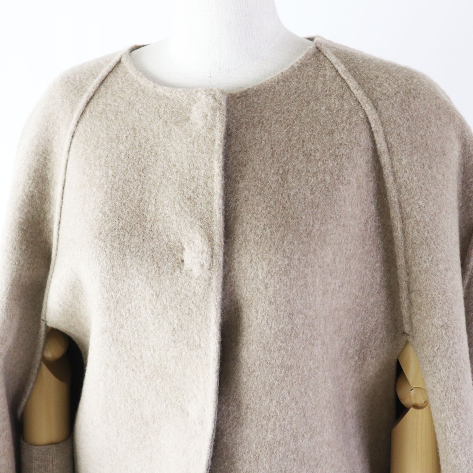 FOXEY Cashmere Reversible Cape Coat Brown