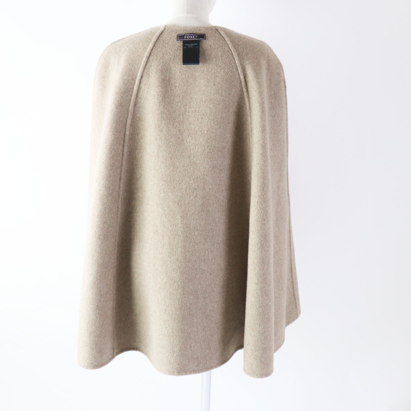 FOXEY Cashmere Reversible Cape Coat Brown