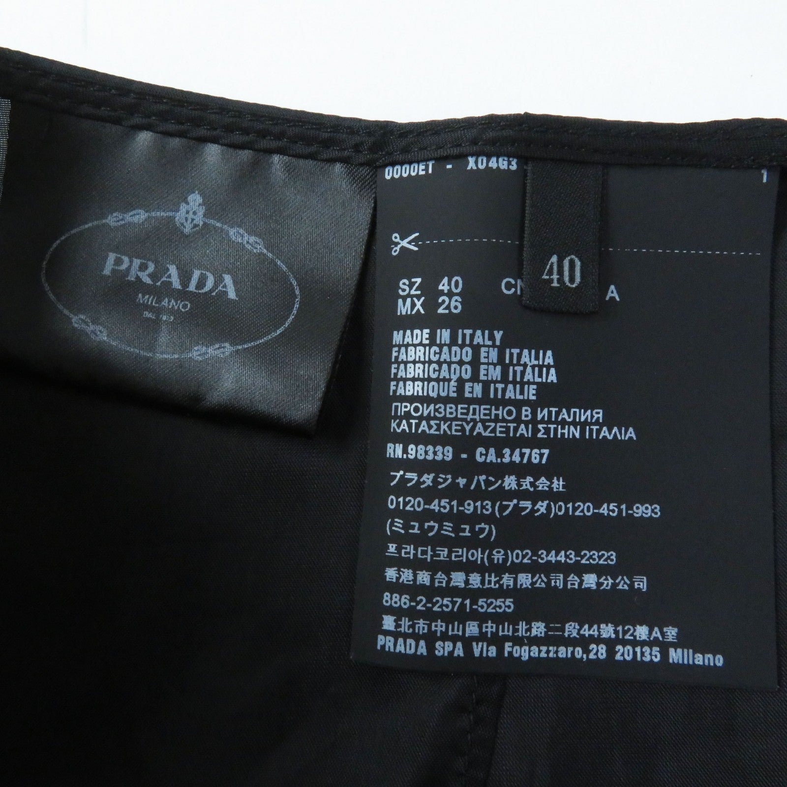 Prada Wool Nylon Pleated Skirt Women