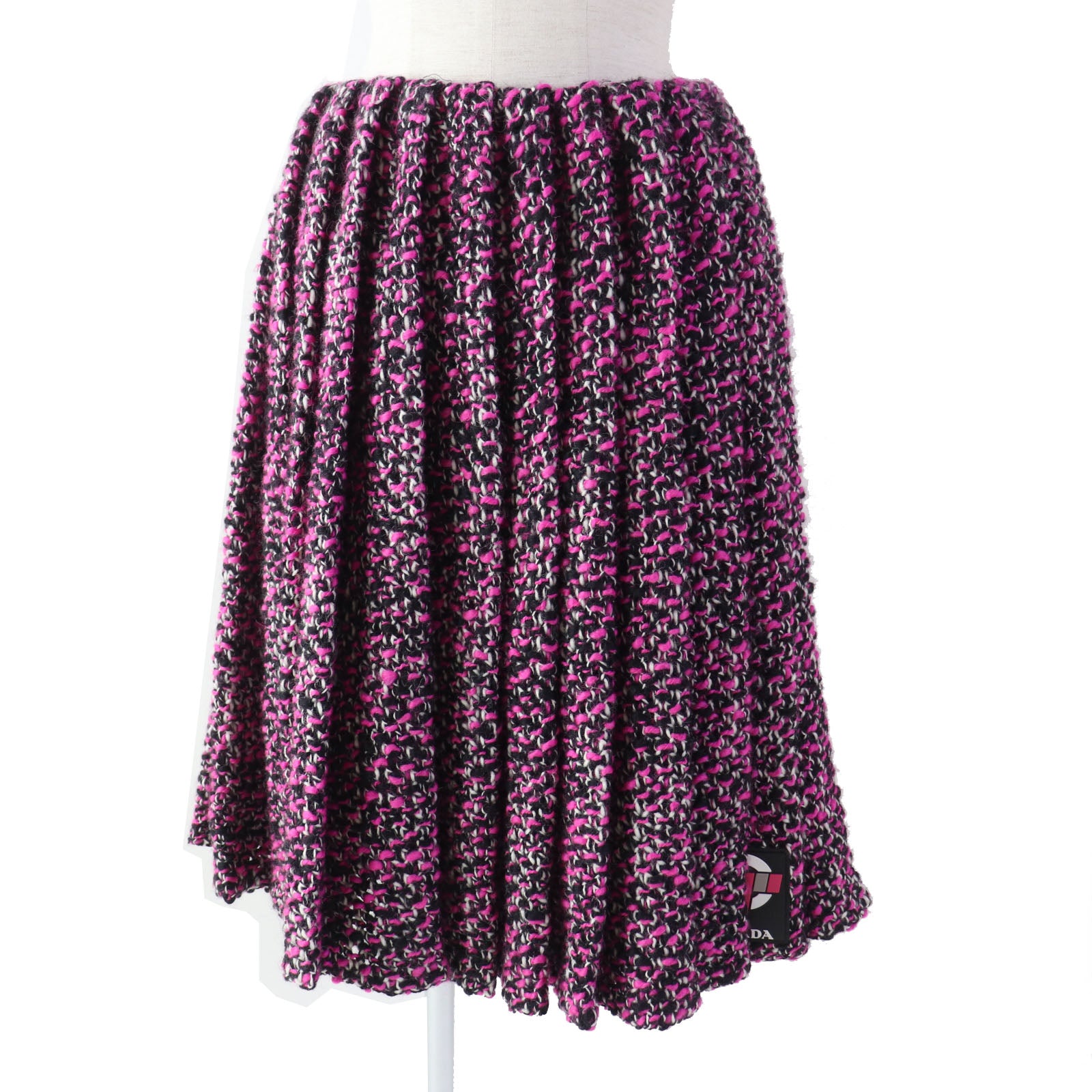 Prada Wool Nylon Pleated Skirt Women