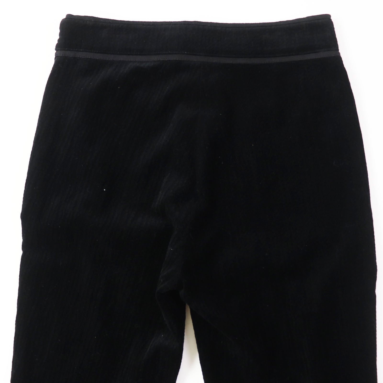 Chanel COCO Mark Velour Pants Black 34