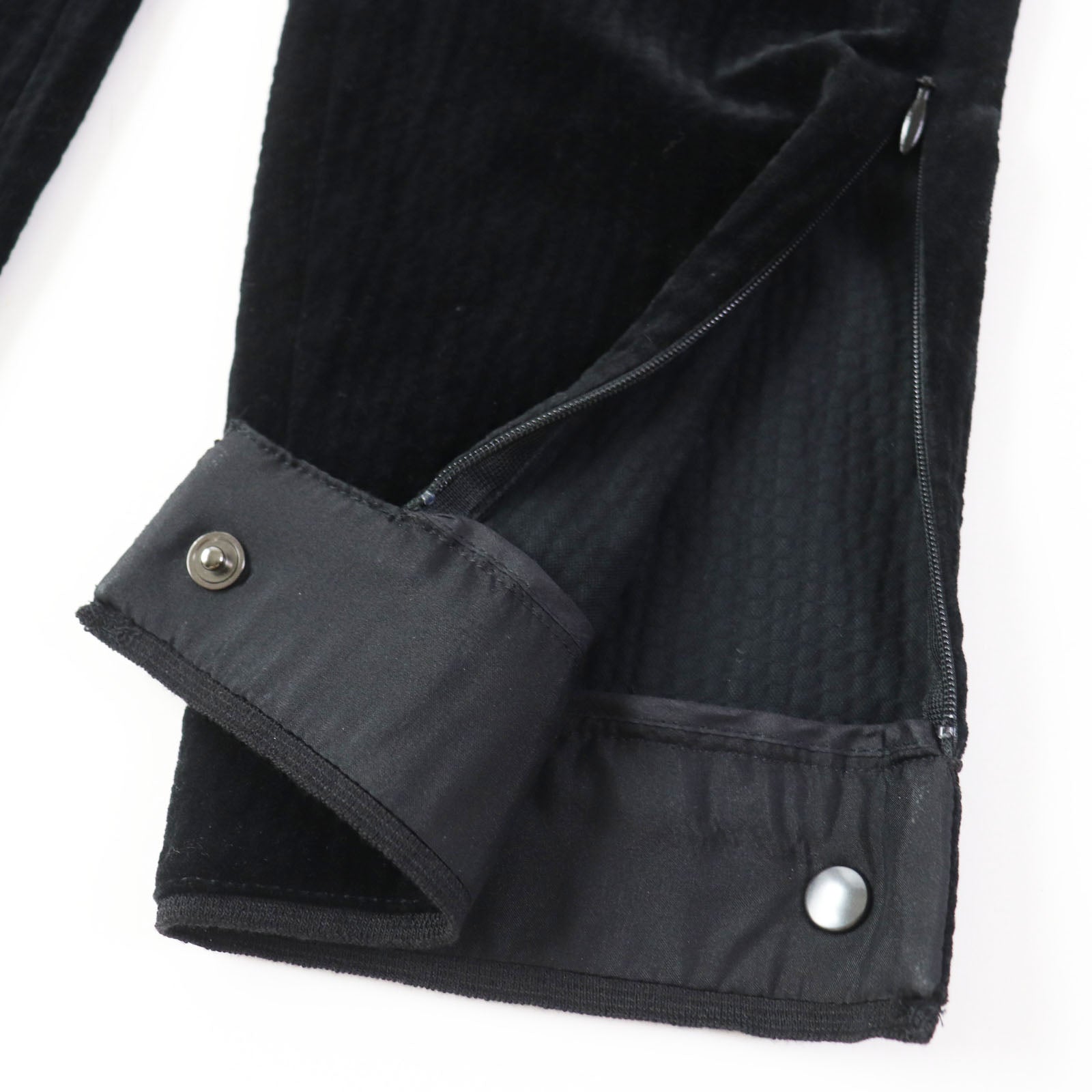 Chanel COCO Mark Velour Pants Black 34