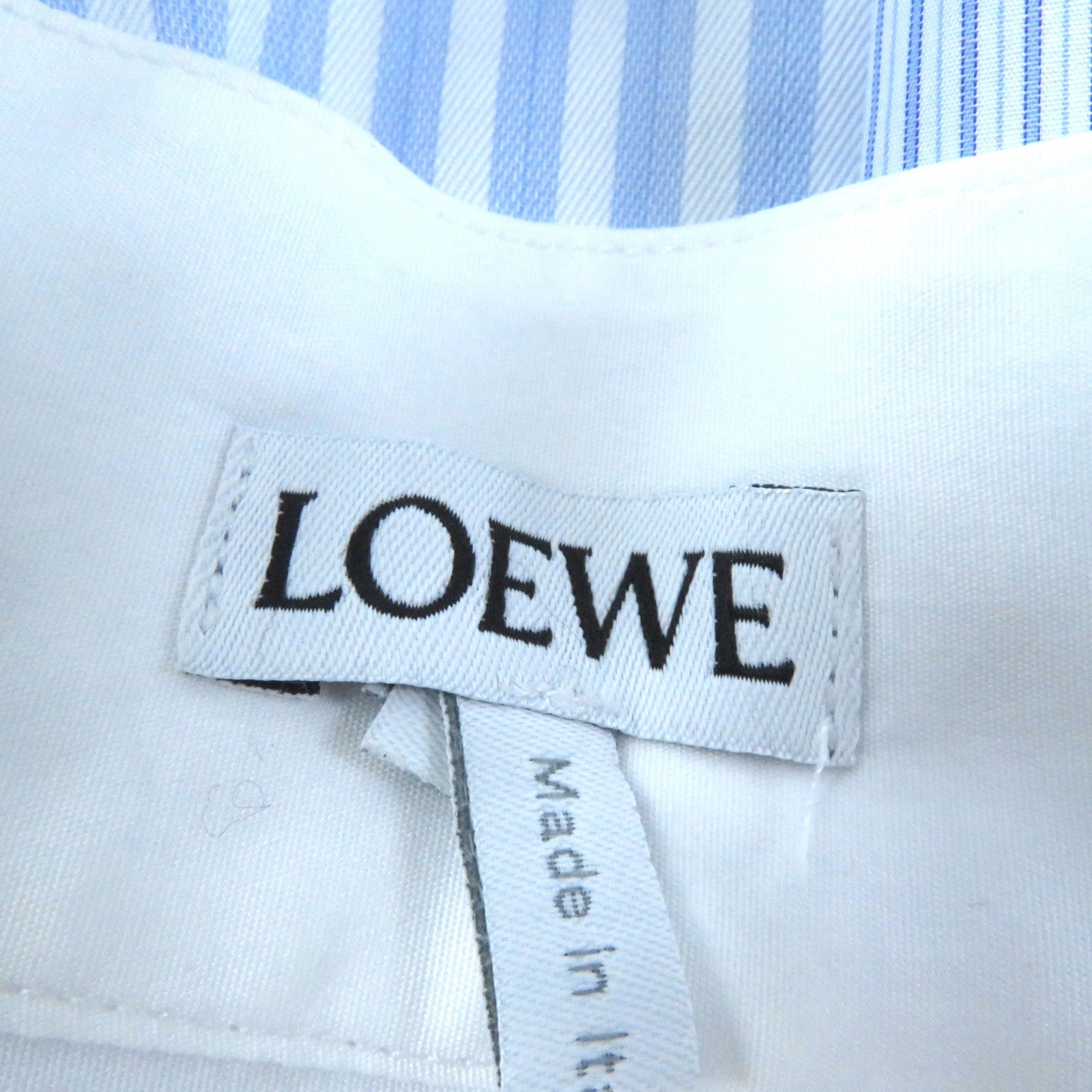 Loewe Asymmetrical Striped Cotton Blouse M