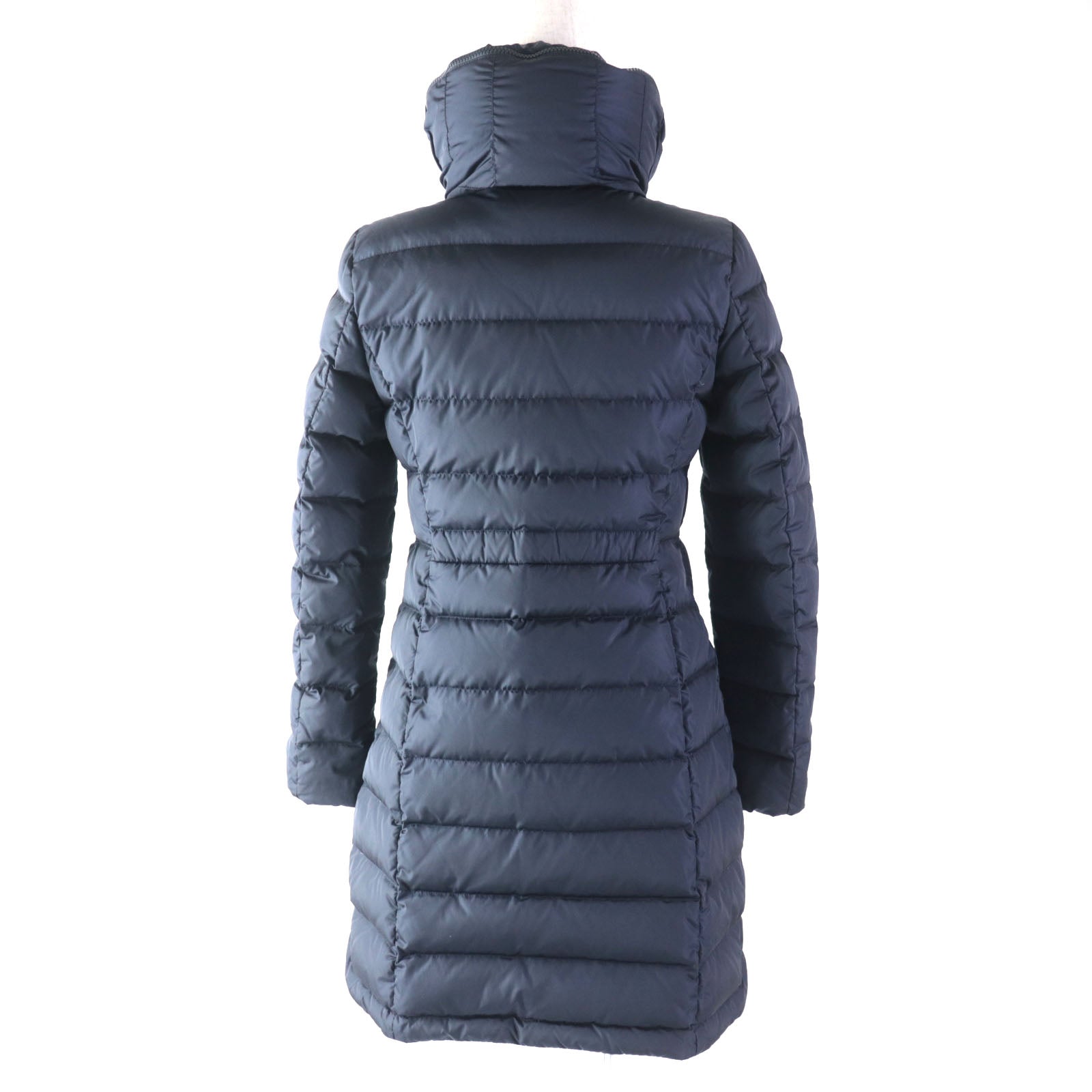 Moncler FLAMMETTE Nylon Down Coat Navy Women