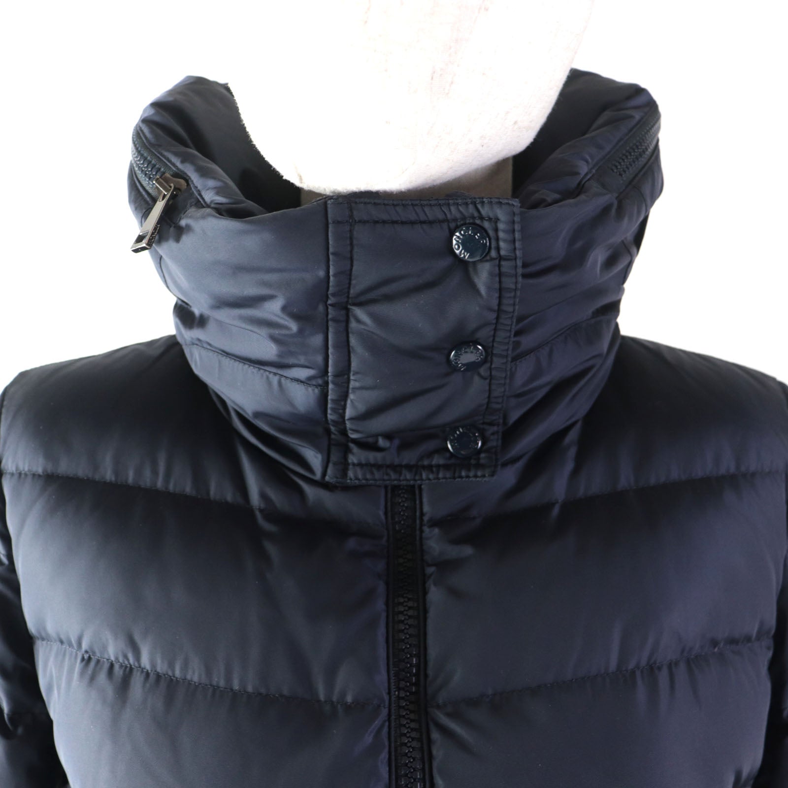 Moncler FLAMMETTE Nylon Down Coat Navy Women