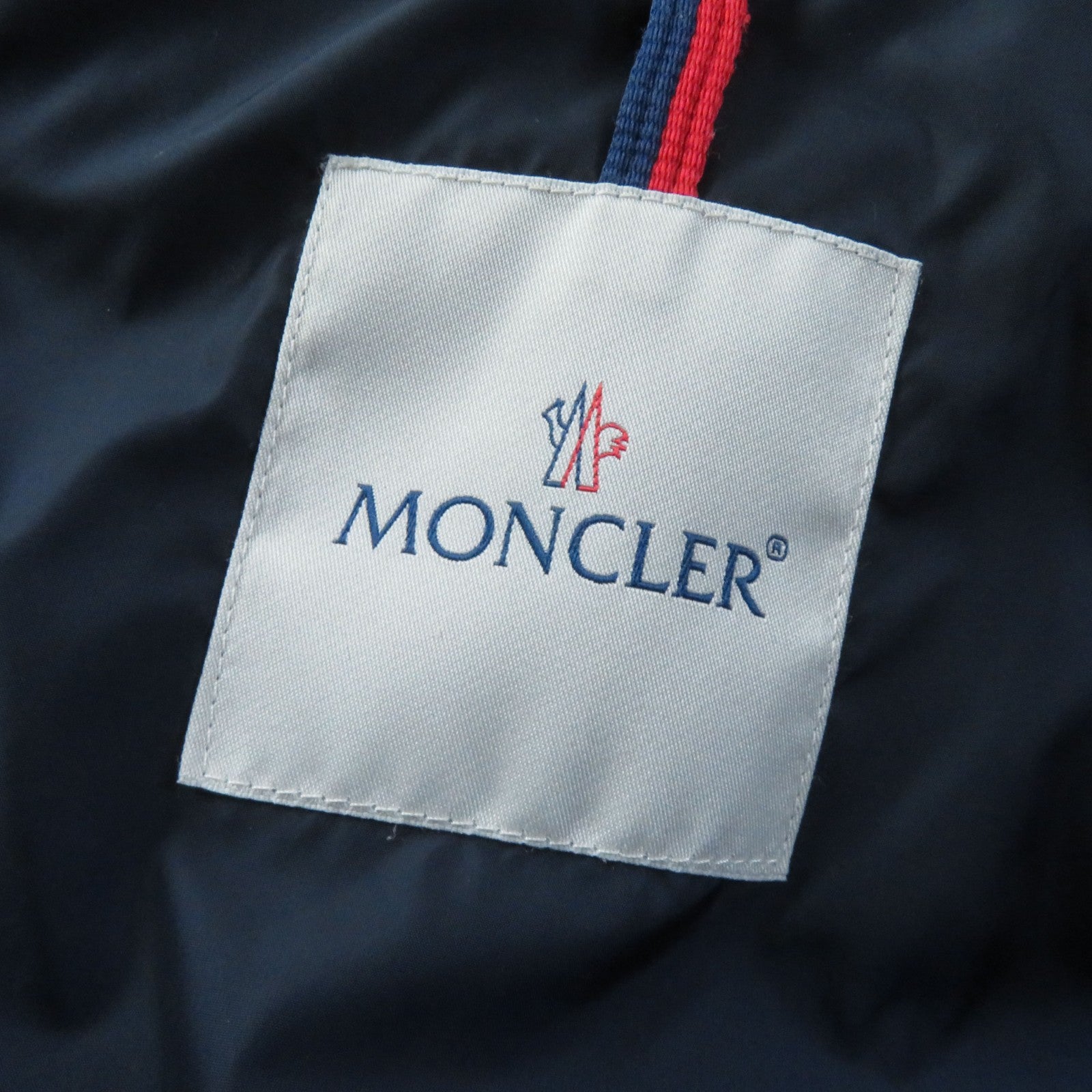 Moncler FLAMMETTE Nylon Down Coat Navy Women