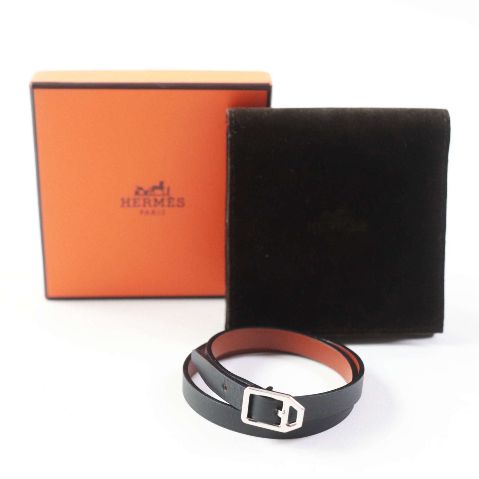 Hermes Leather Paddock Bracelet T4