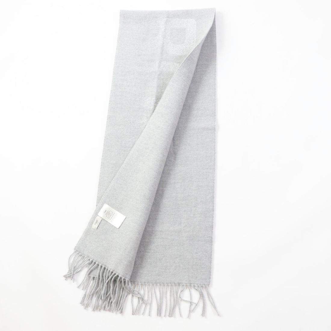 Fendi Wool Cashmere Scarf Light Gray