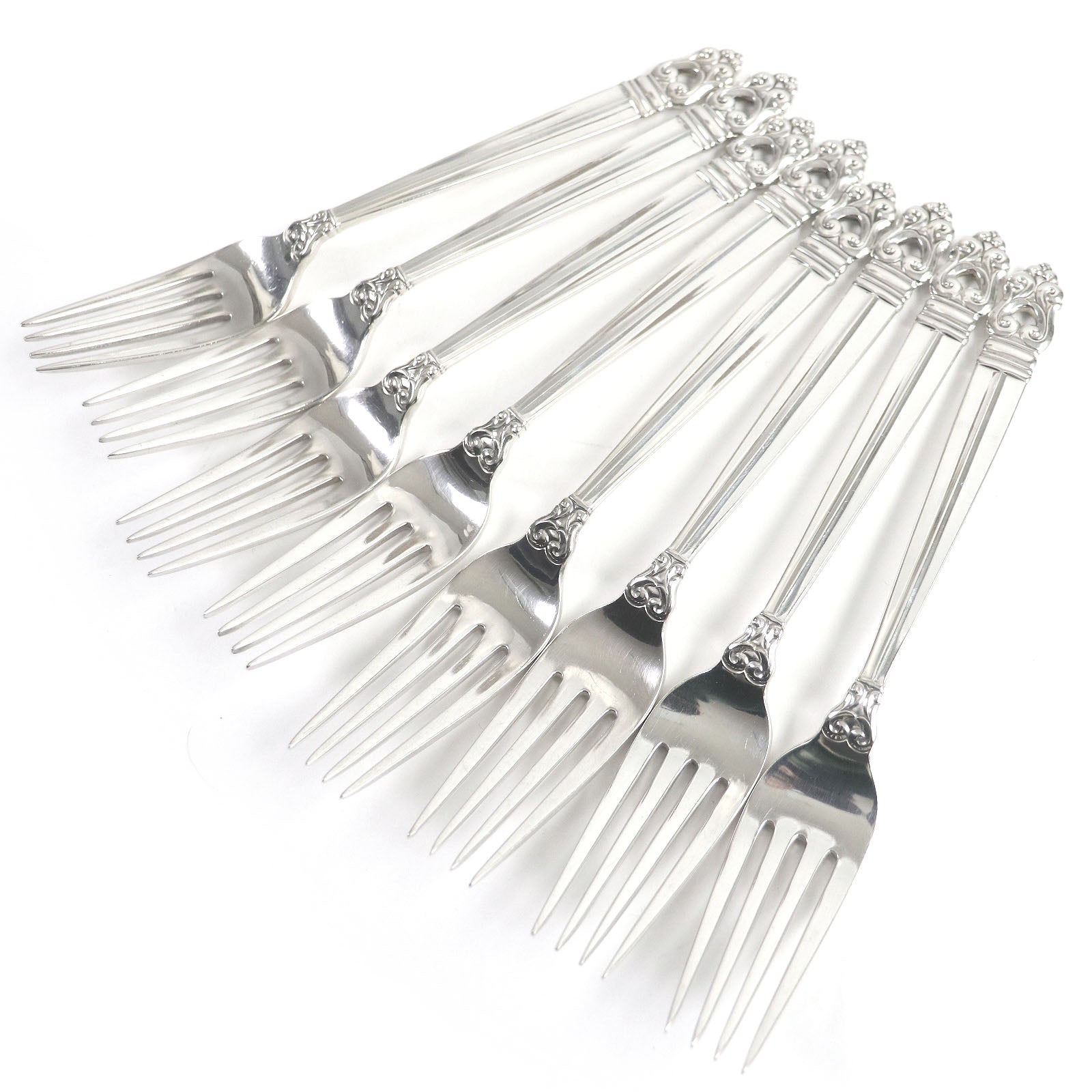 Royal Danish Sterling Silver Lunch Fork Set