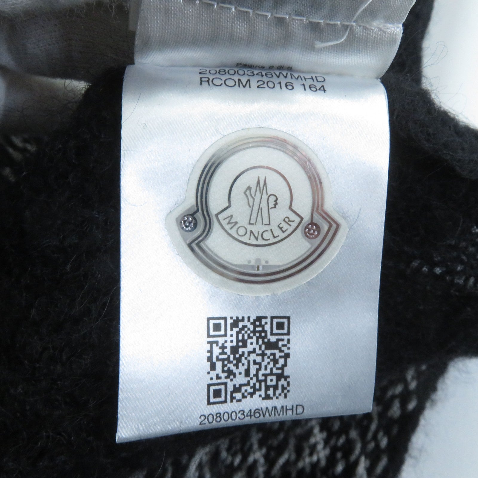 Moncler Wool Mohair Nylon Sweater Black White