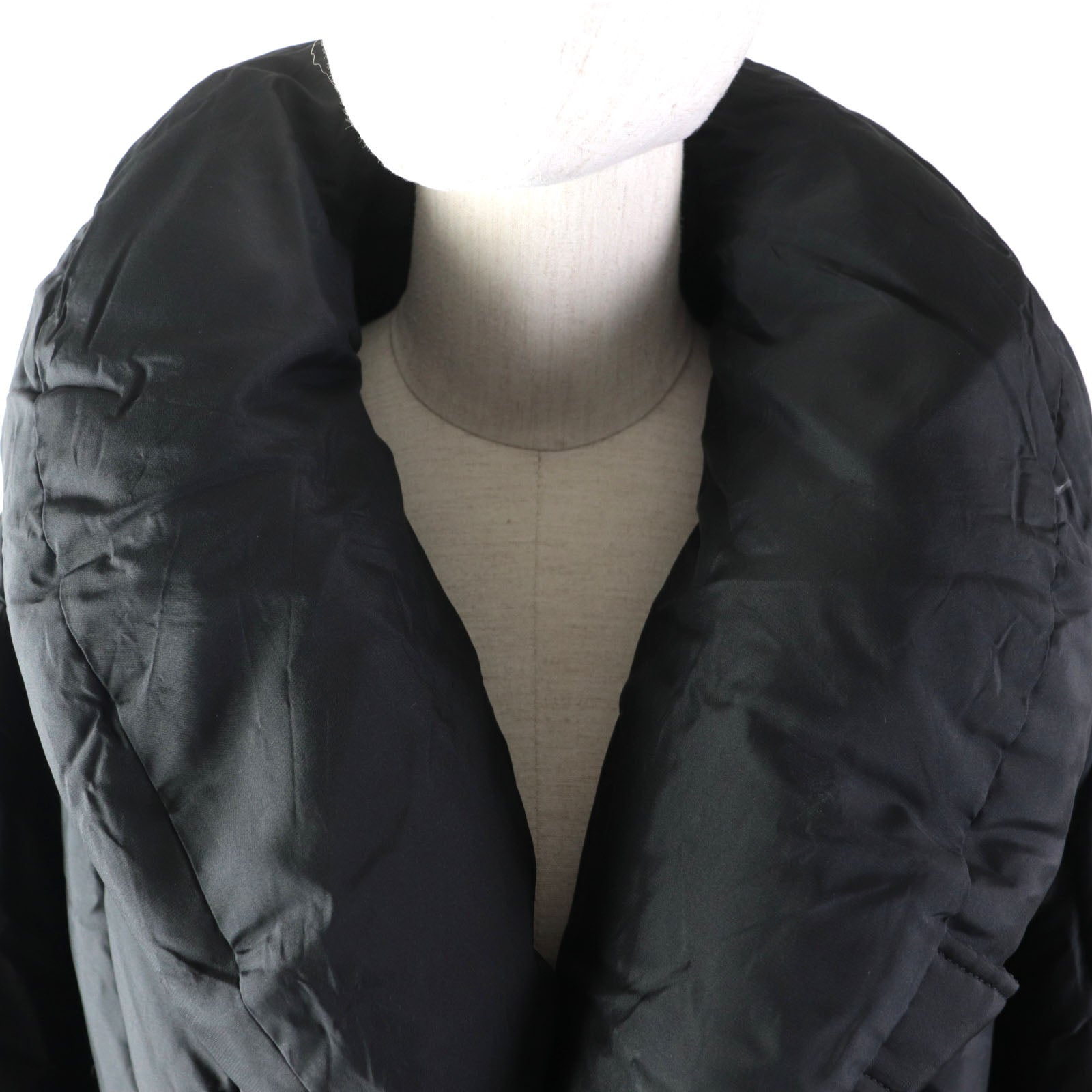 Issey Miyake Rayon Silk Down Coat Black S