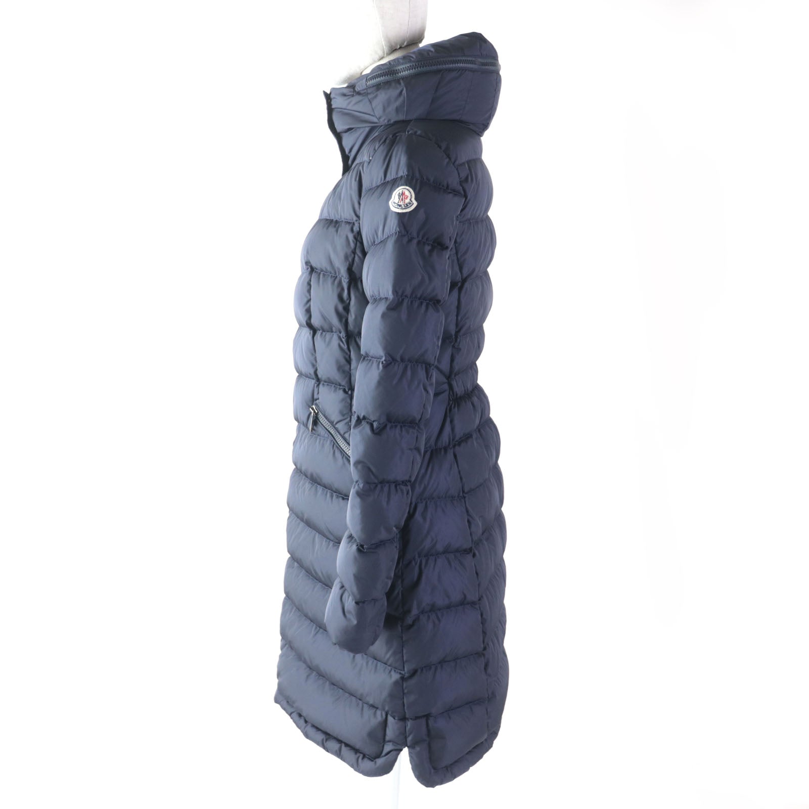 Moncler FLAMMETTE Nylon Down Coat Navy Women