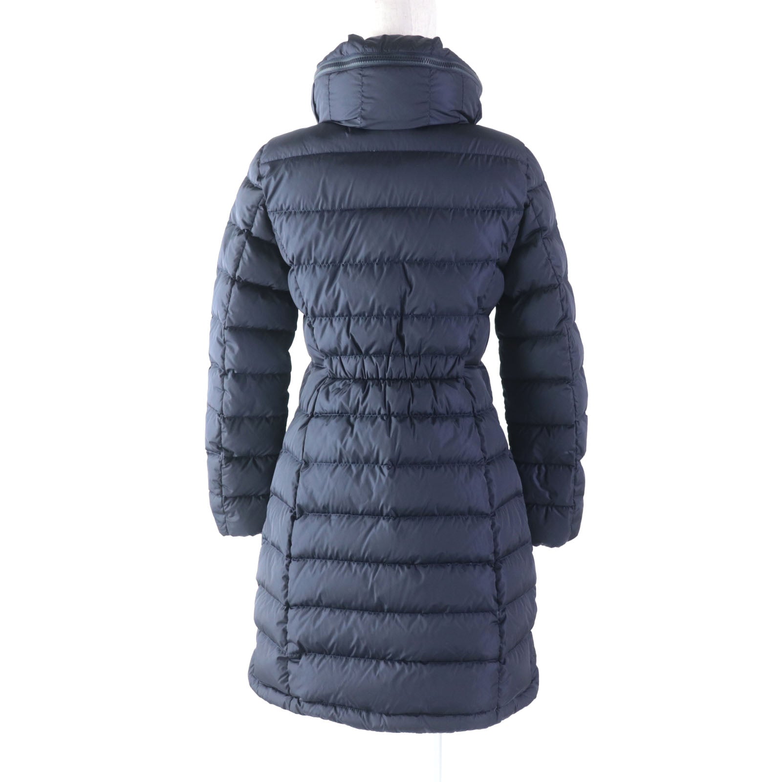 Moncler FLAMMETTE Nylon Down Coat Navy Women