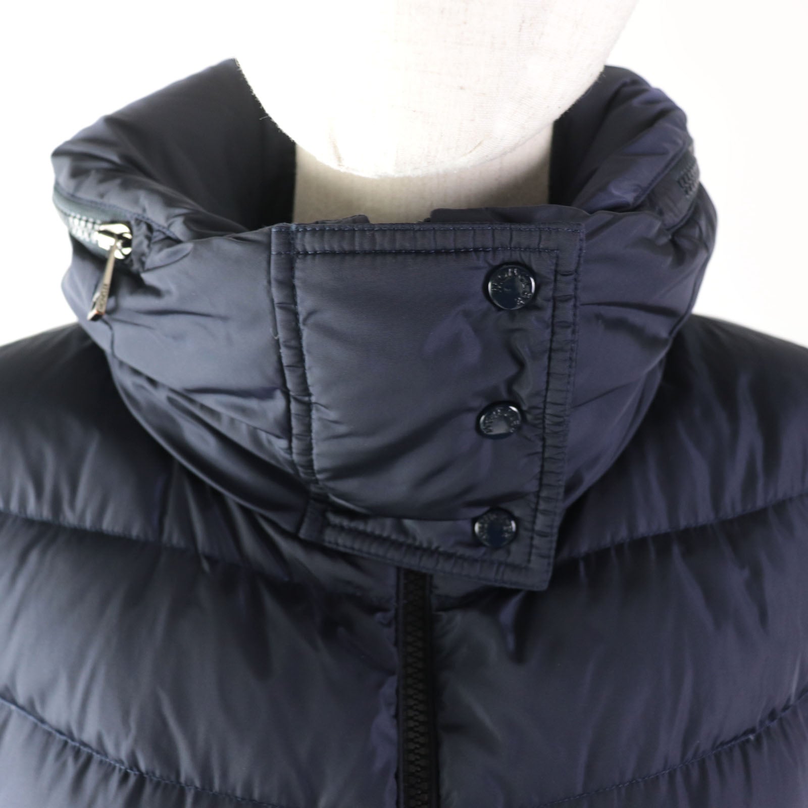 Moncler FLAMMETTE Nylon Down Coat Navy Women