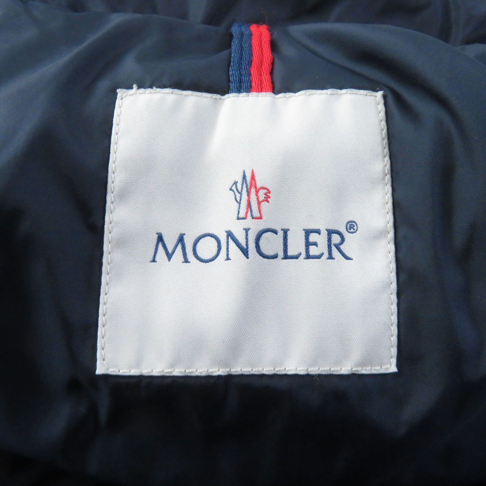 Moncler FLAMMETTE Nylon Down Coat Navy Women